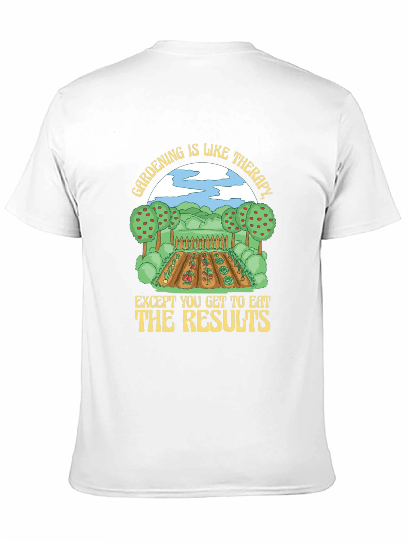 Black Gardening is Like Therapy T-Shirt view 11