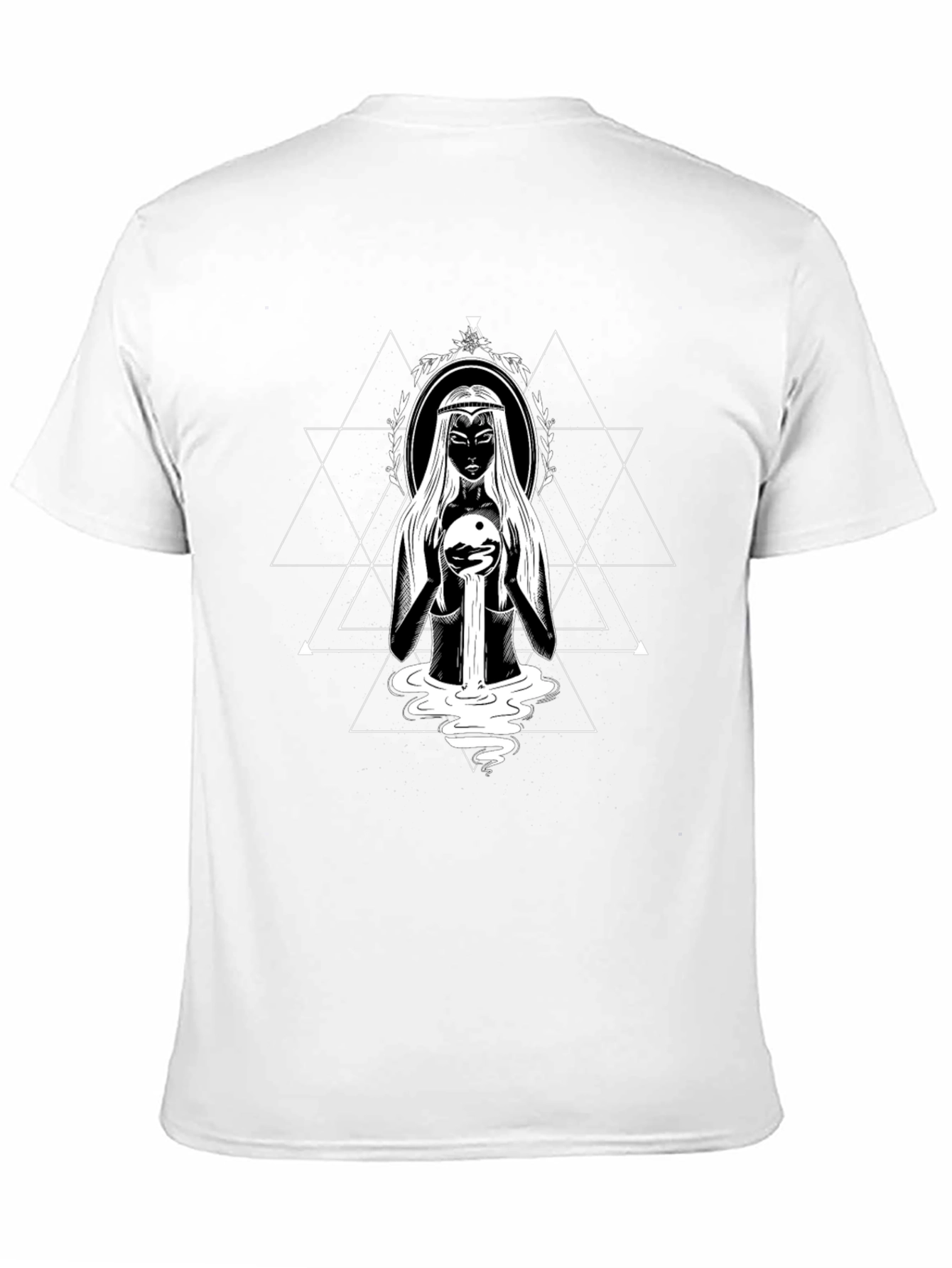 Black Mystic Yin Yang T-Shirt - Black view 11