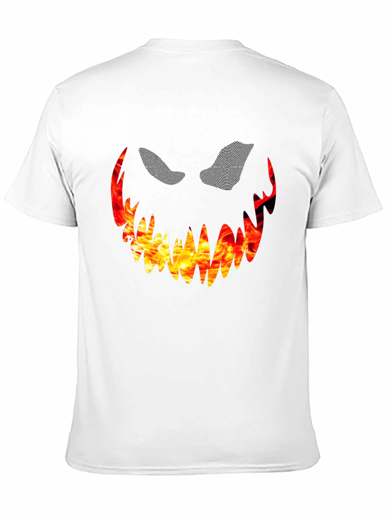 Black Fiery Monster Face Graphic Tee - Black view 11