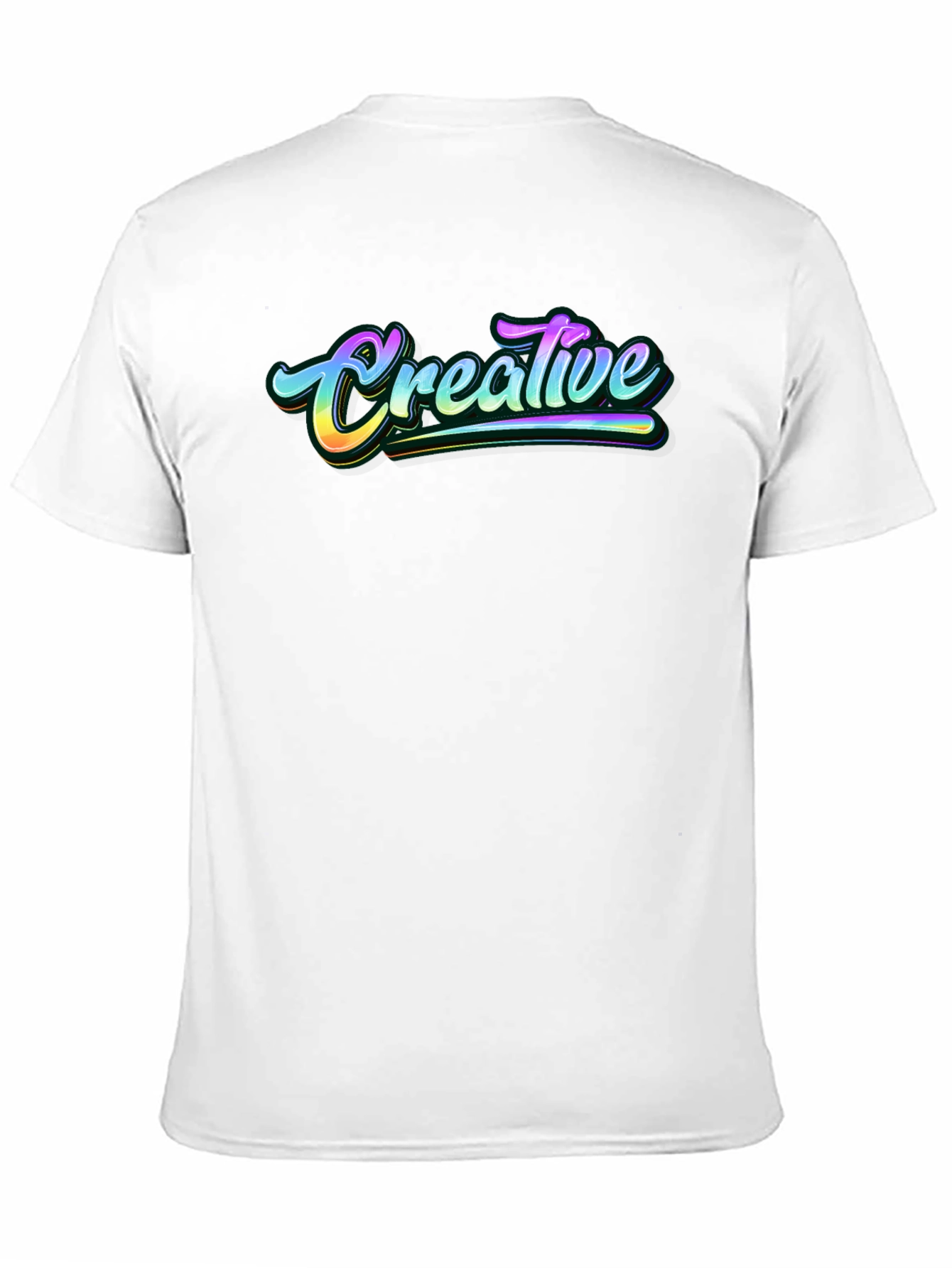 Black Creative Graphic T-Shirt - Black Cotton Tee view 11