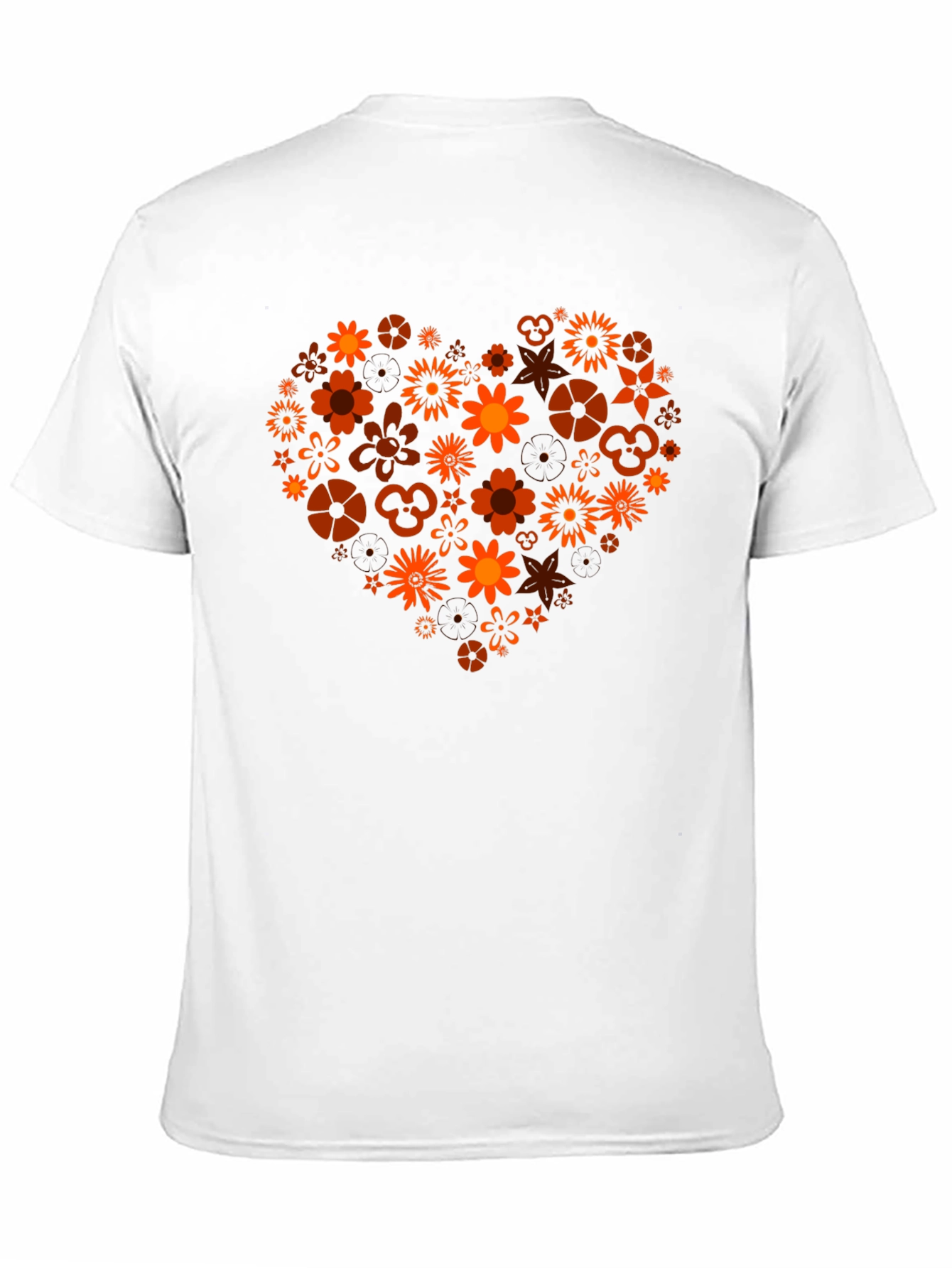 Black Floral Heart Graphic T-Shirt - Stylish Men's Tee view 11