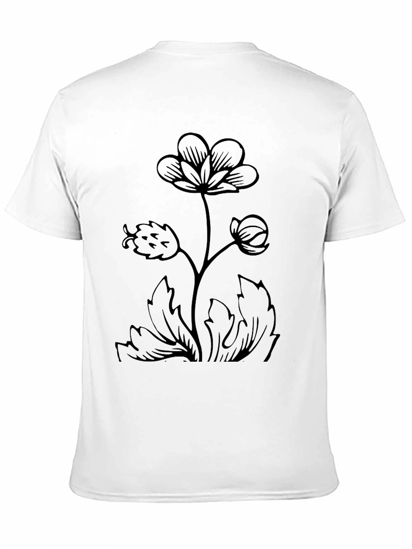 Black Black Floral Graphic T-Shirt view 11