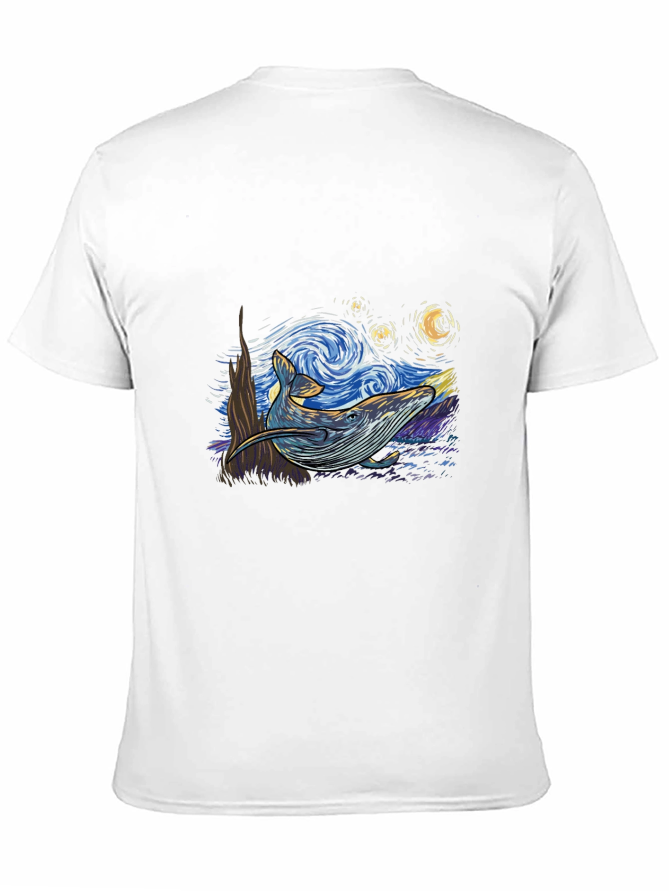 Black Starry Whale Tee - Artistic Graphic Print view 11