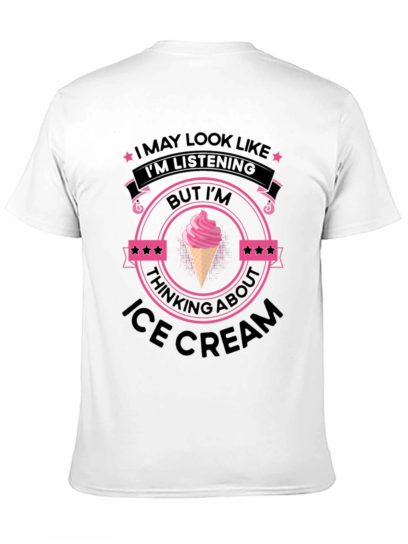 Black Ice Cream Minded Black T-Shirt view 11