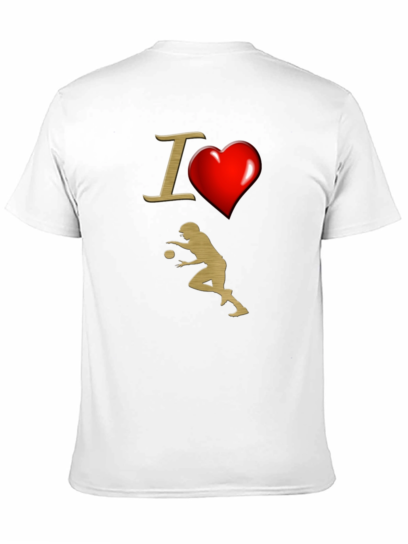 Black I Love Football Graphic Tee - Soft Cotton view 11