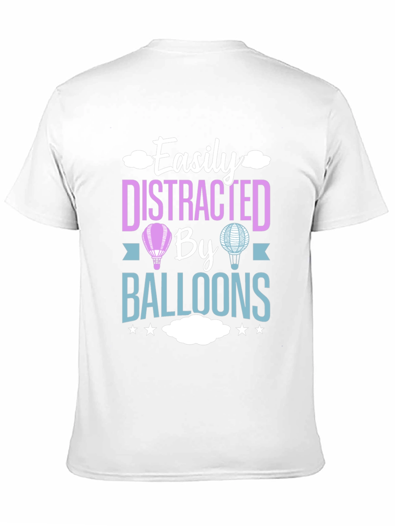 Black Easily Distracted By Balloons T-Shirt view 11