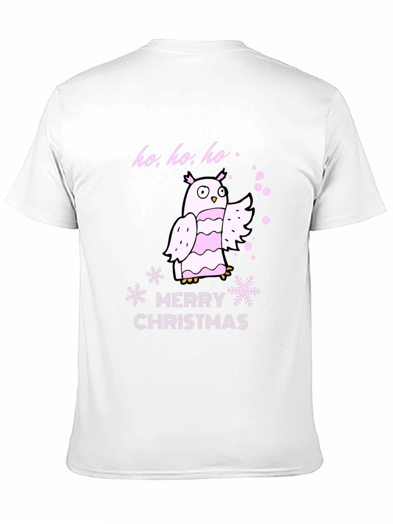 Black Festive Owl Christmas T-Shirt view 11
