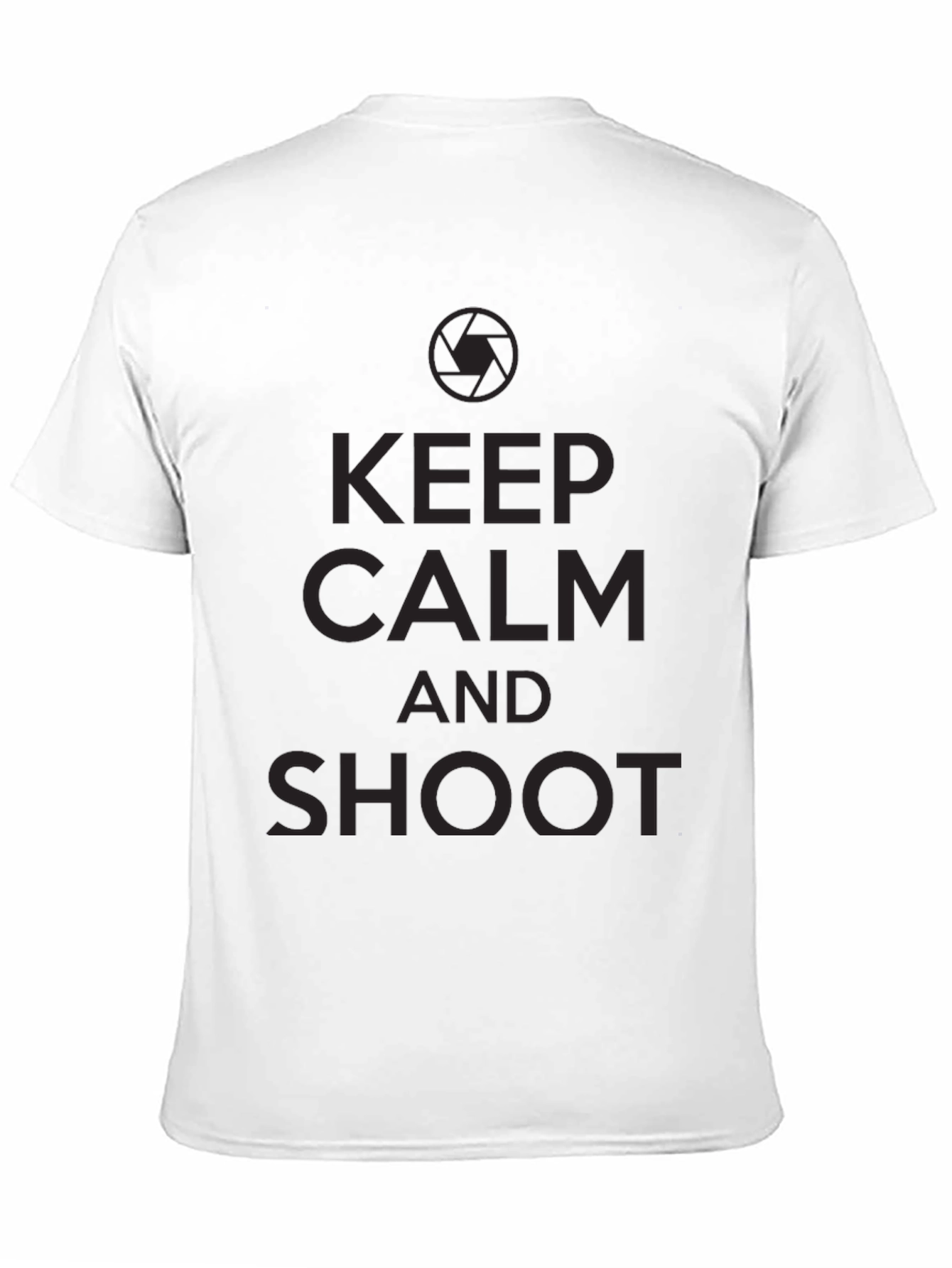 Black Keep Calm and Shoot Black T-Shirt view 11