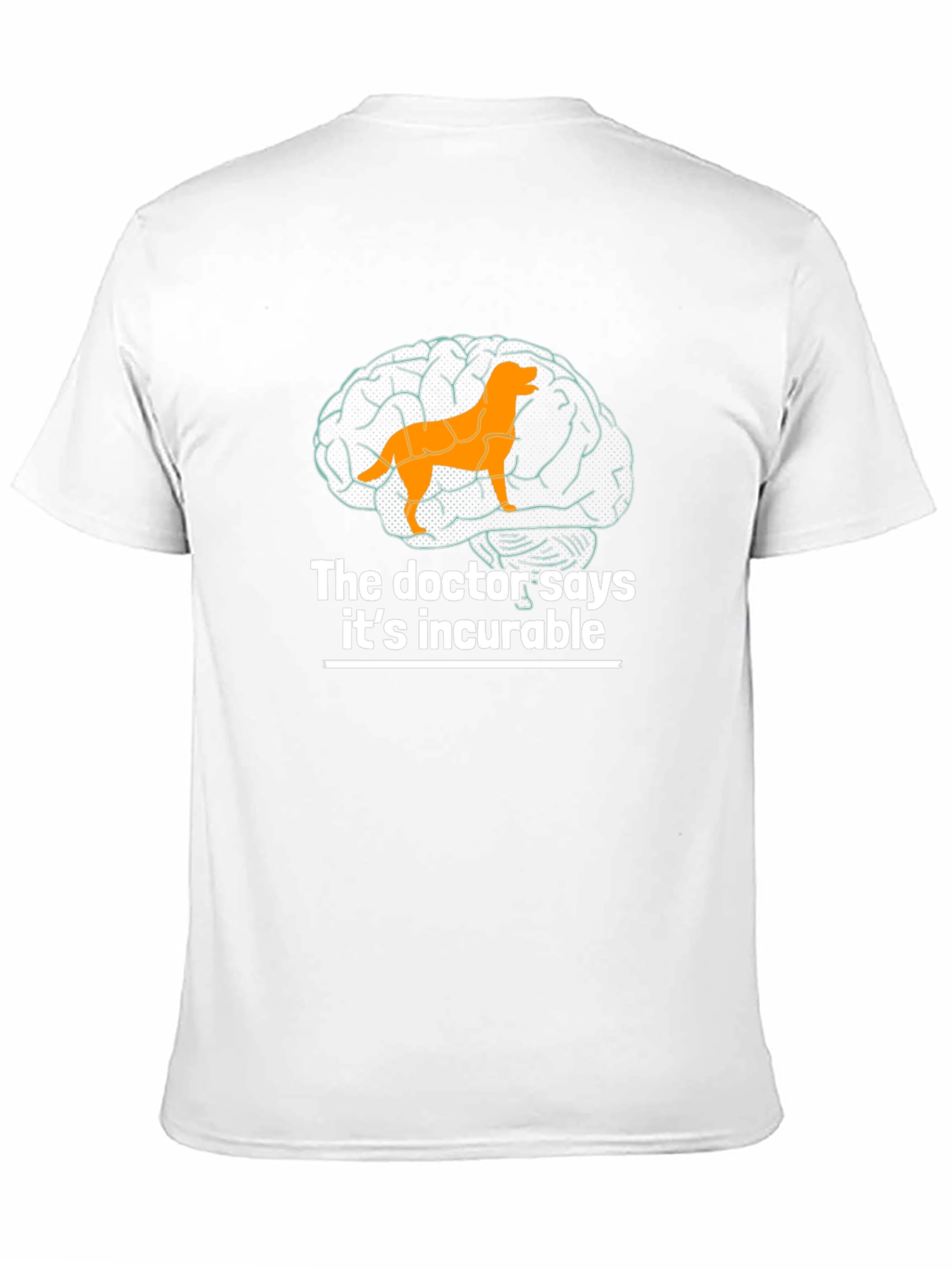 Black Dog Brain Incurable T-Shirt - Novelty Graphic Tee view 11
