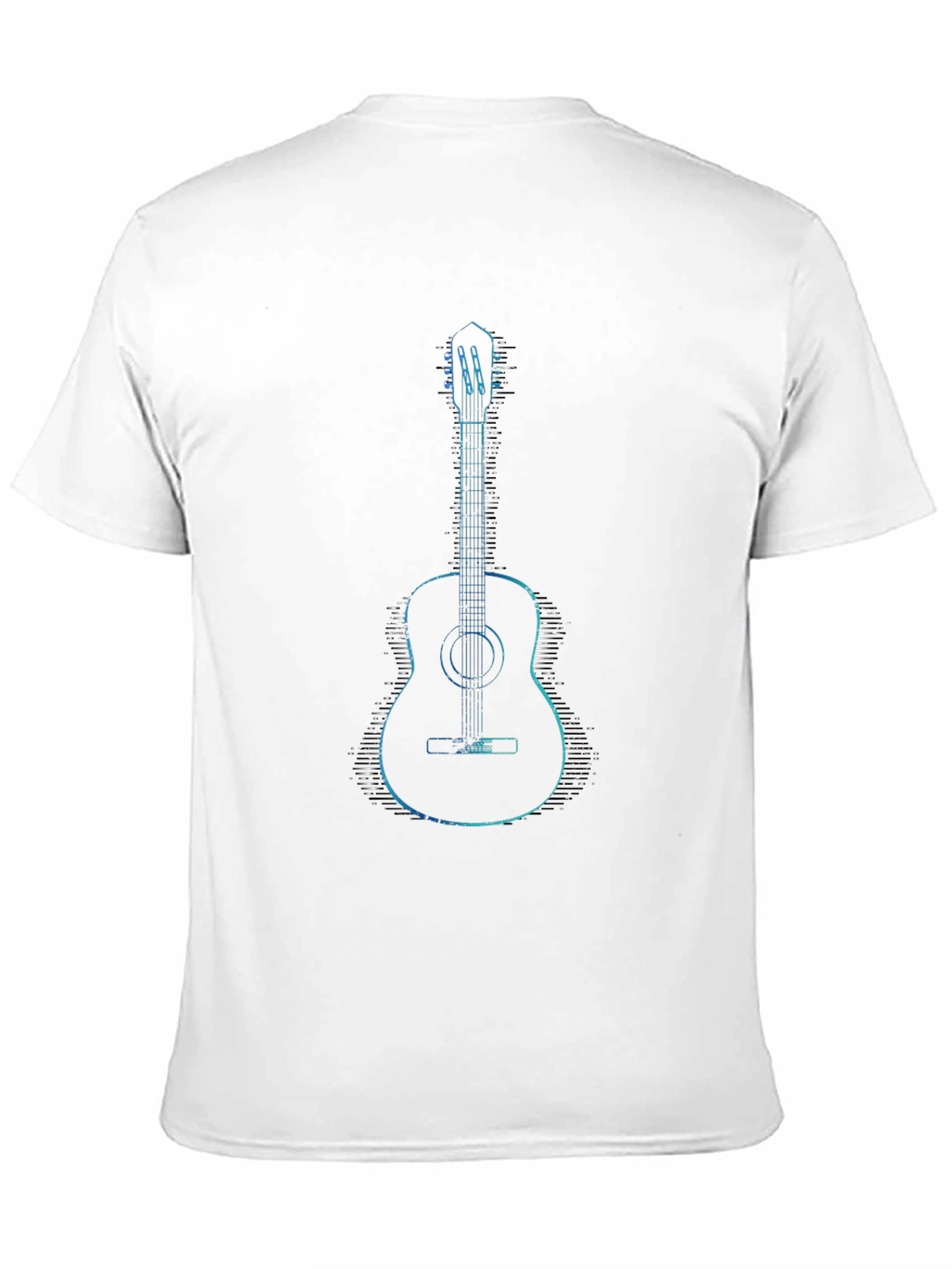 Black Acoustic Guitar Graphic T-Shirt - Black view 11