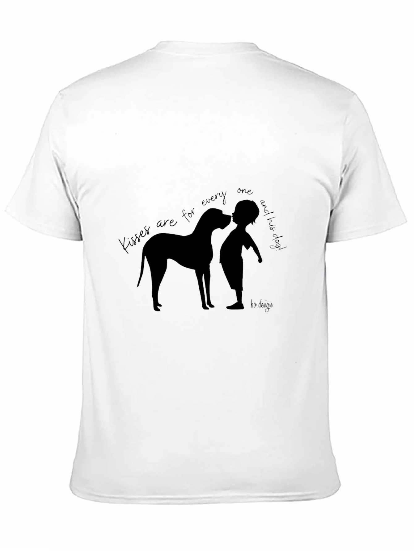 Black Dog Kisses T-Shirt - Unisex Short Sleeve Crew Neck Tee view 11