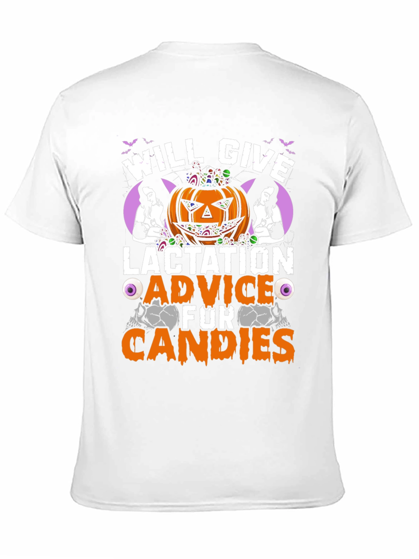 Black Lactation Advice for Candies Halloween T-Shirt view 11