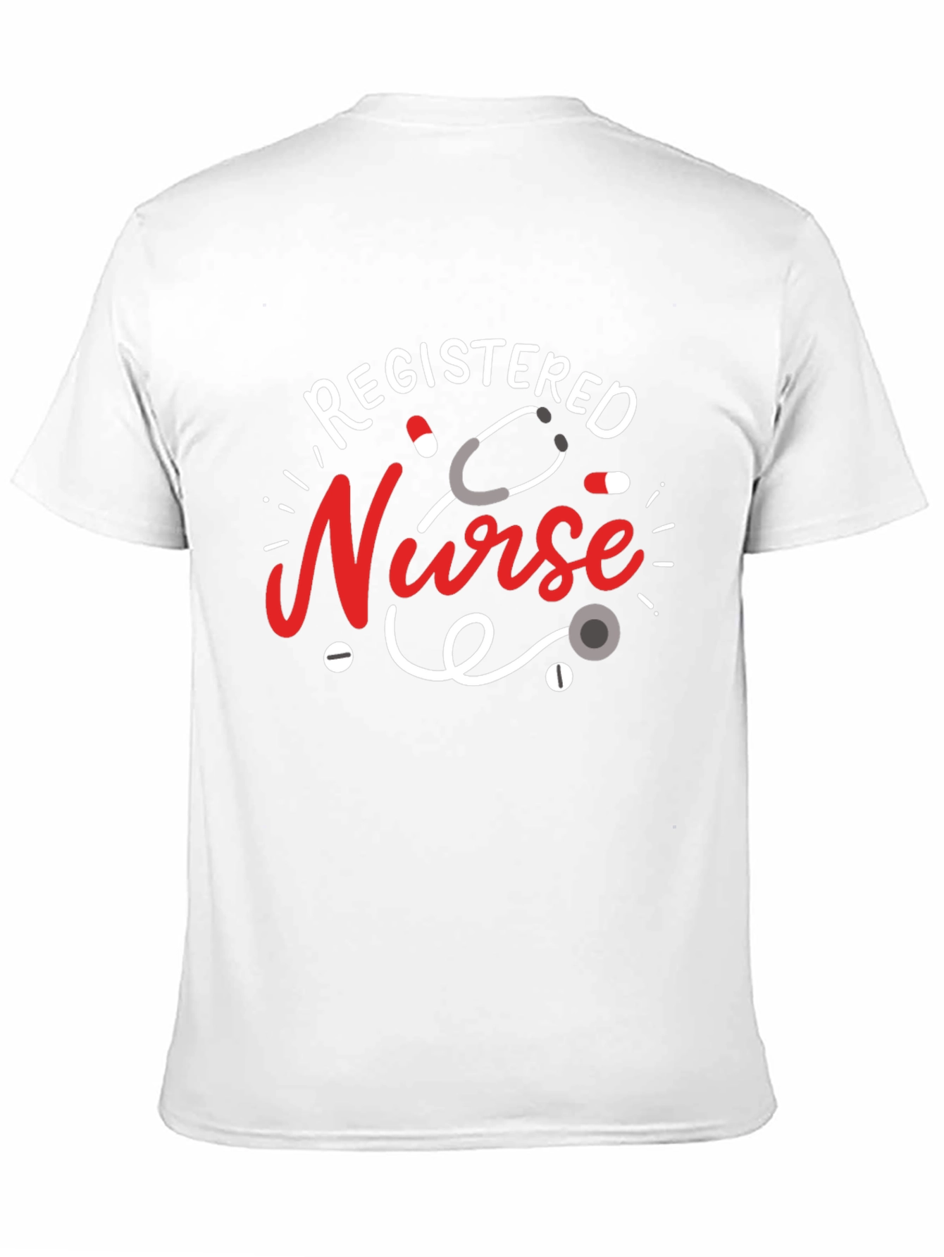 Registered Nurse Graphic T-Shirt - Black Cotton Blend - 11