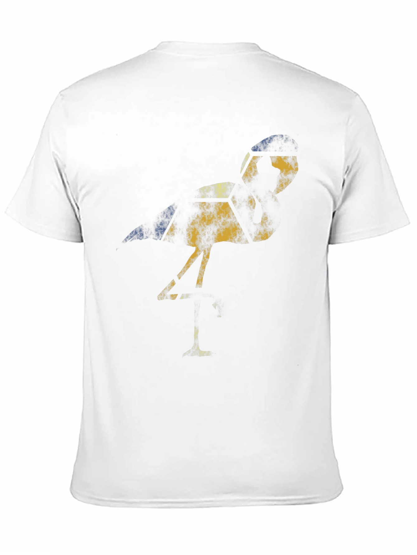 Black Abstract Flamingo Graphic Tee - Black Cotton Blend view 11