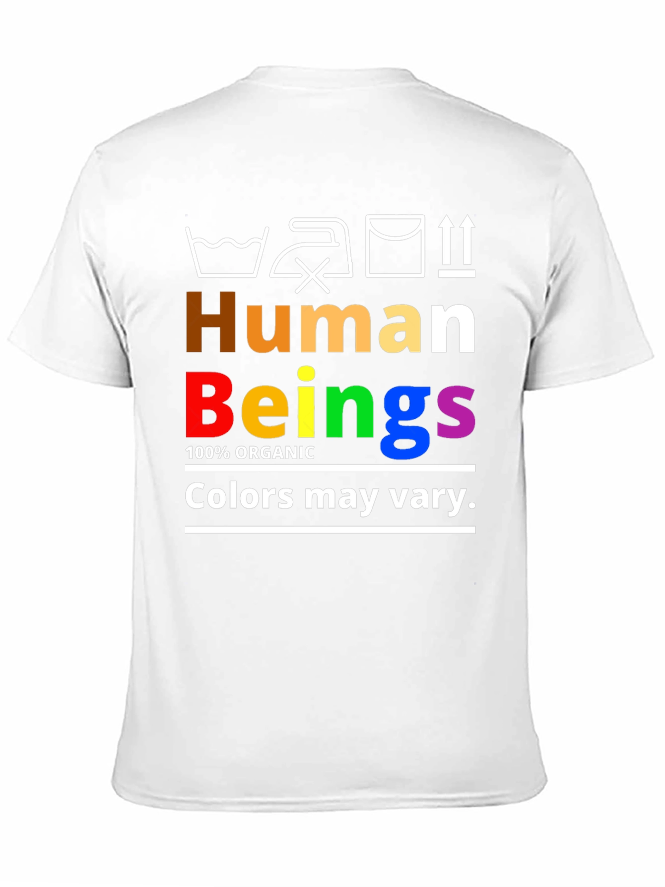 Black Human Beings Organic Rainbow Pride T-Shirt view 11