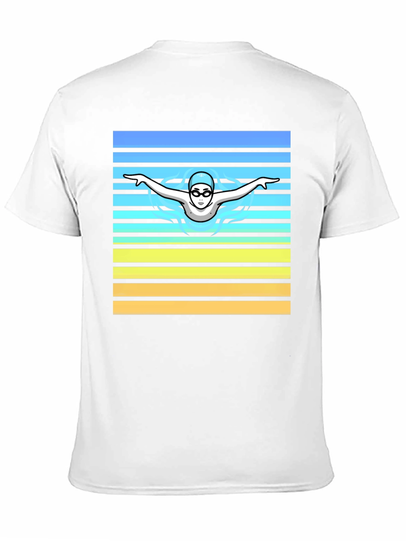 Black Swimmer Graphic Tee - Retro Style view 11