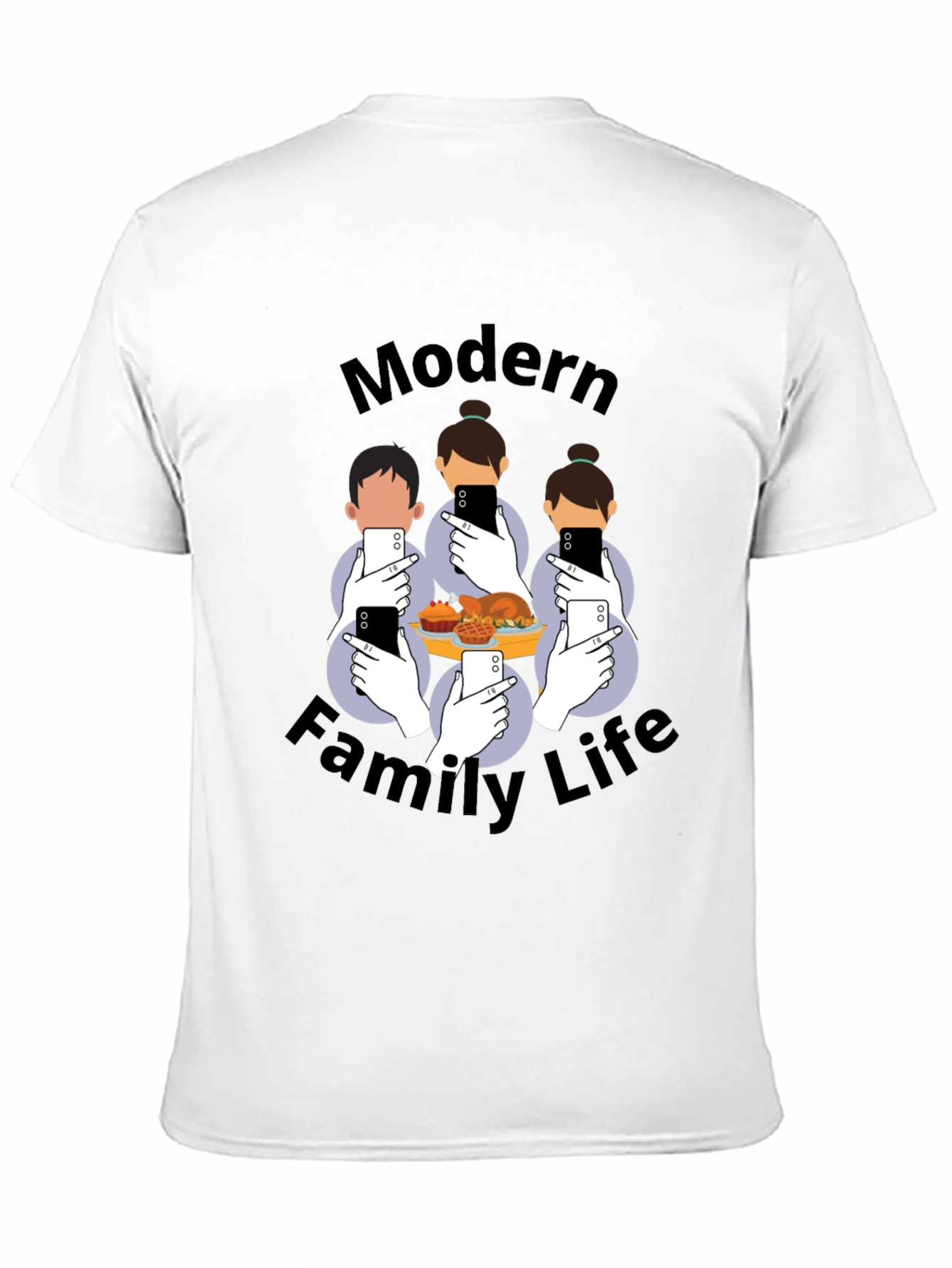 Black Modern Family Life T-Shirt - Social Media Thanksgiving Tee view 11