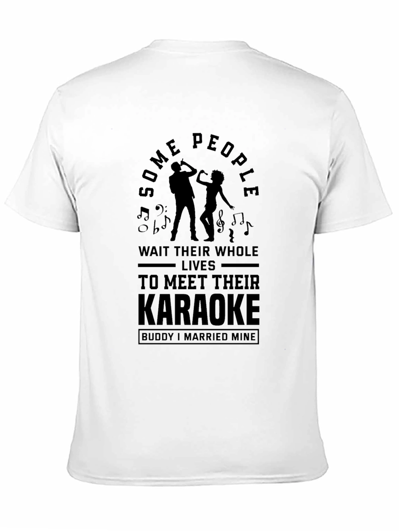 Black Karaoke Buddy T-Shirt - Funny Music Lover Tee view 11