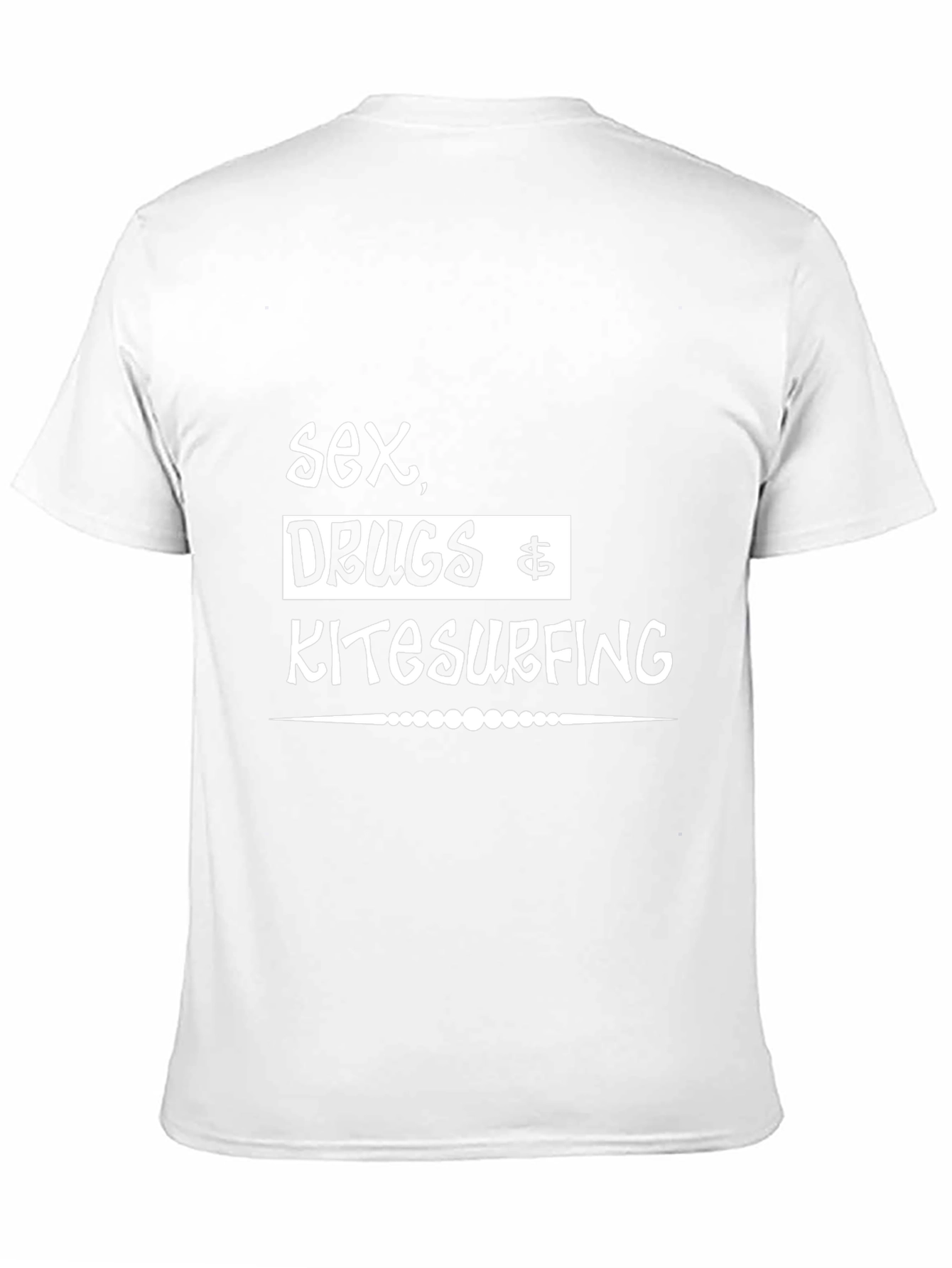 Black Sex Drugs Kitesurfing Graphic T-Shirt view 11