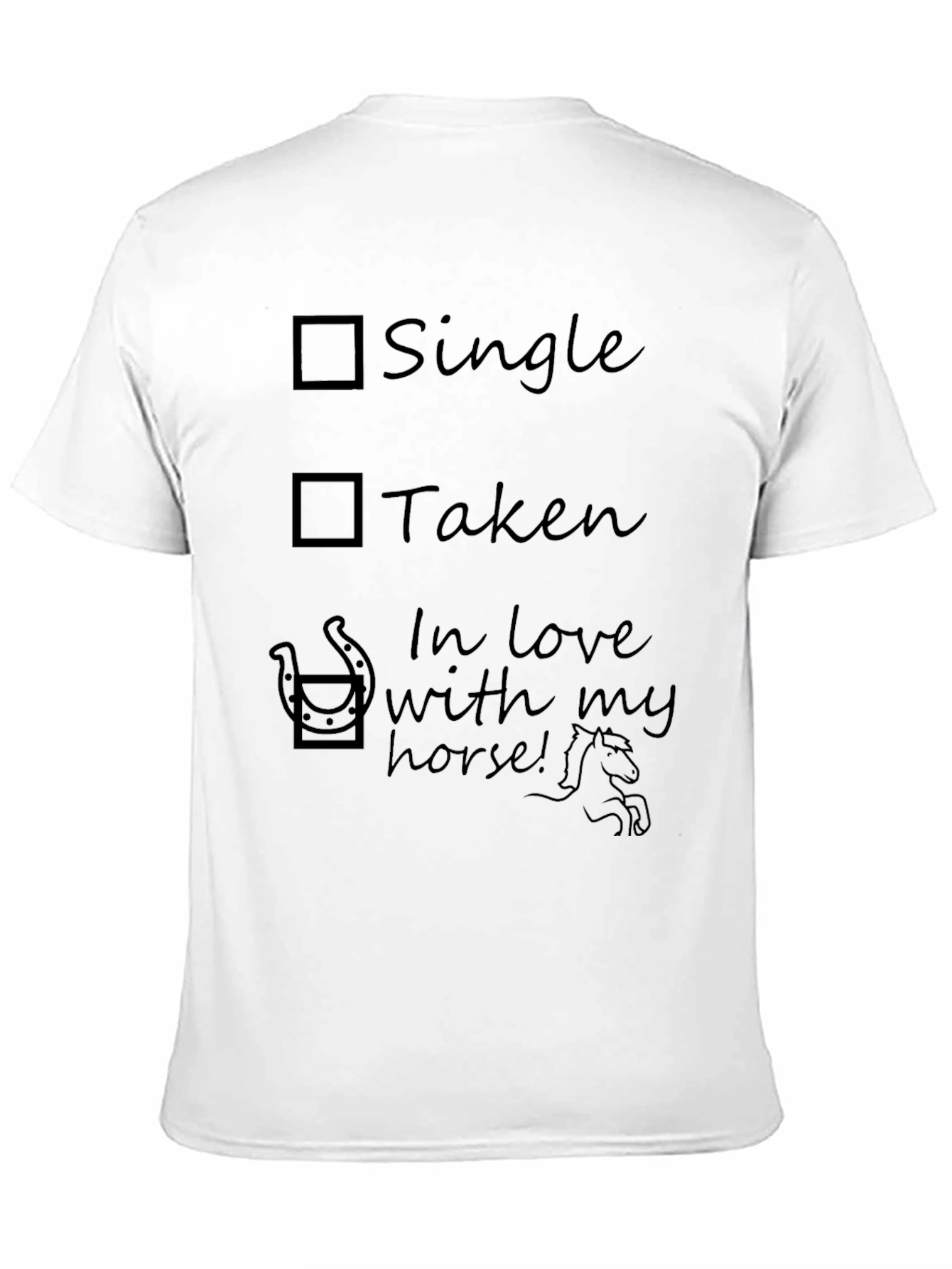 Black In Love With My Horse T-Shirt view 11