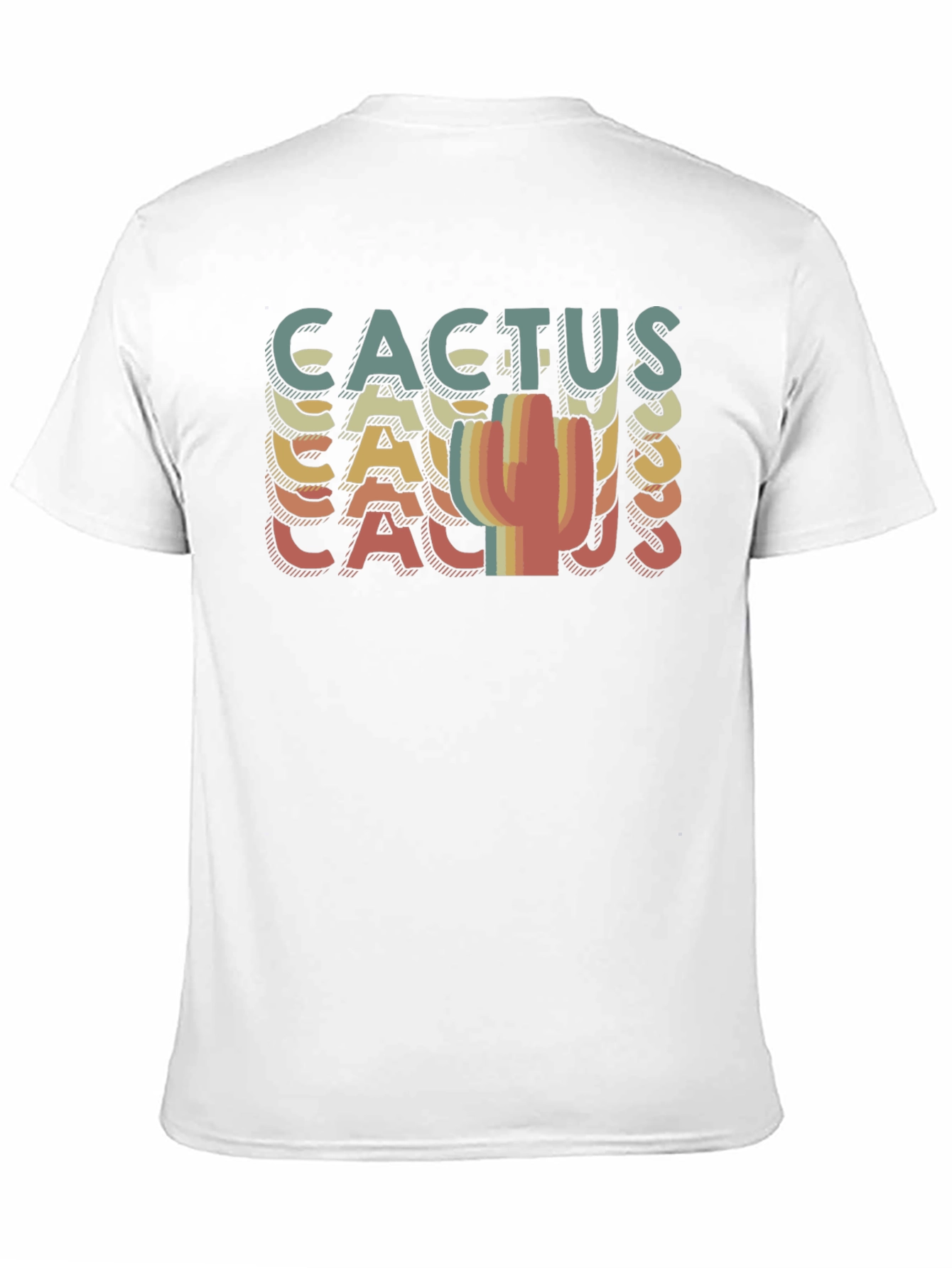 Black Retro Cactus Graphic T-Shirt view 11