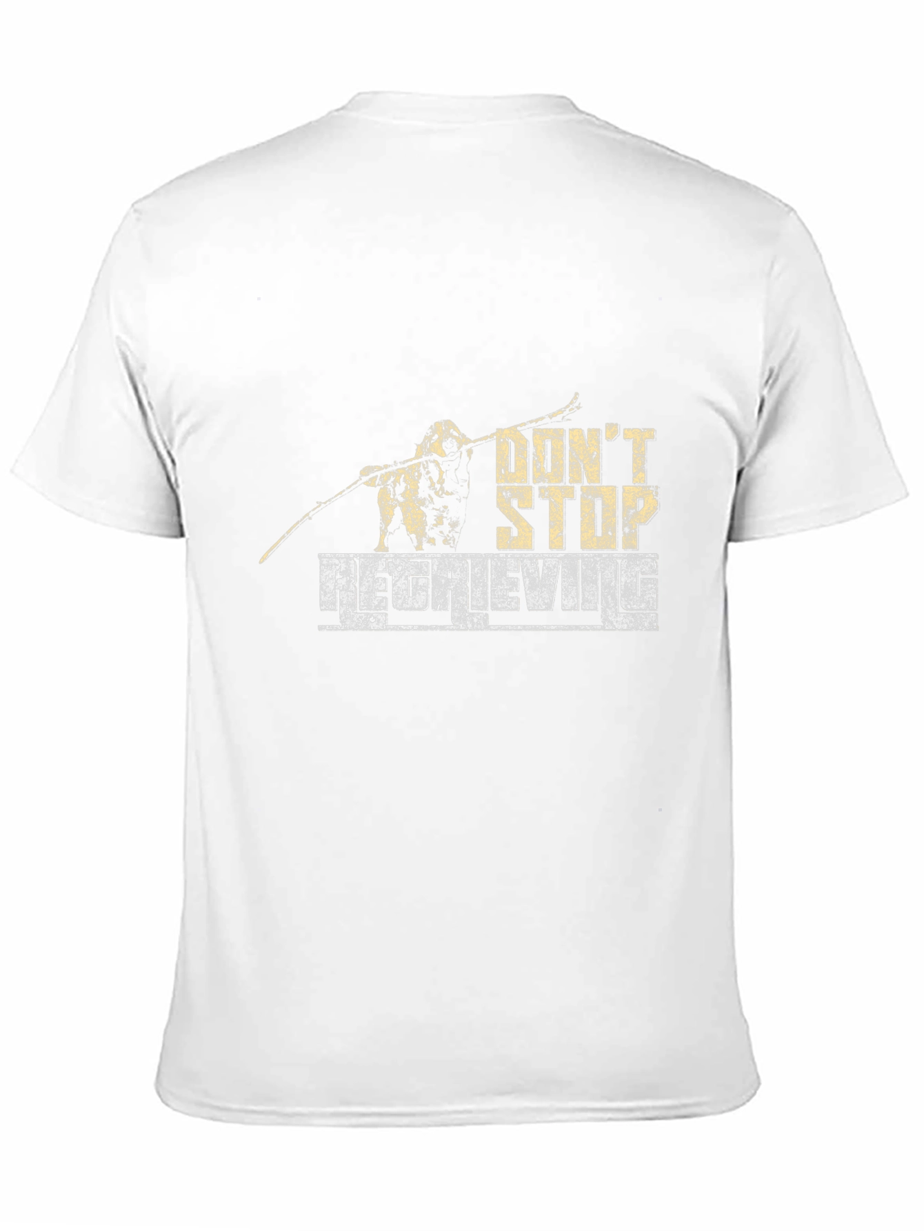 Black Don't Stop Retrieving Men's Black Graphic T-Shirt view 11