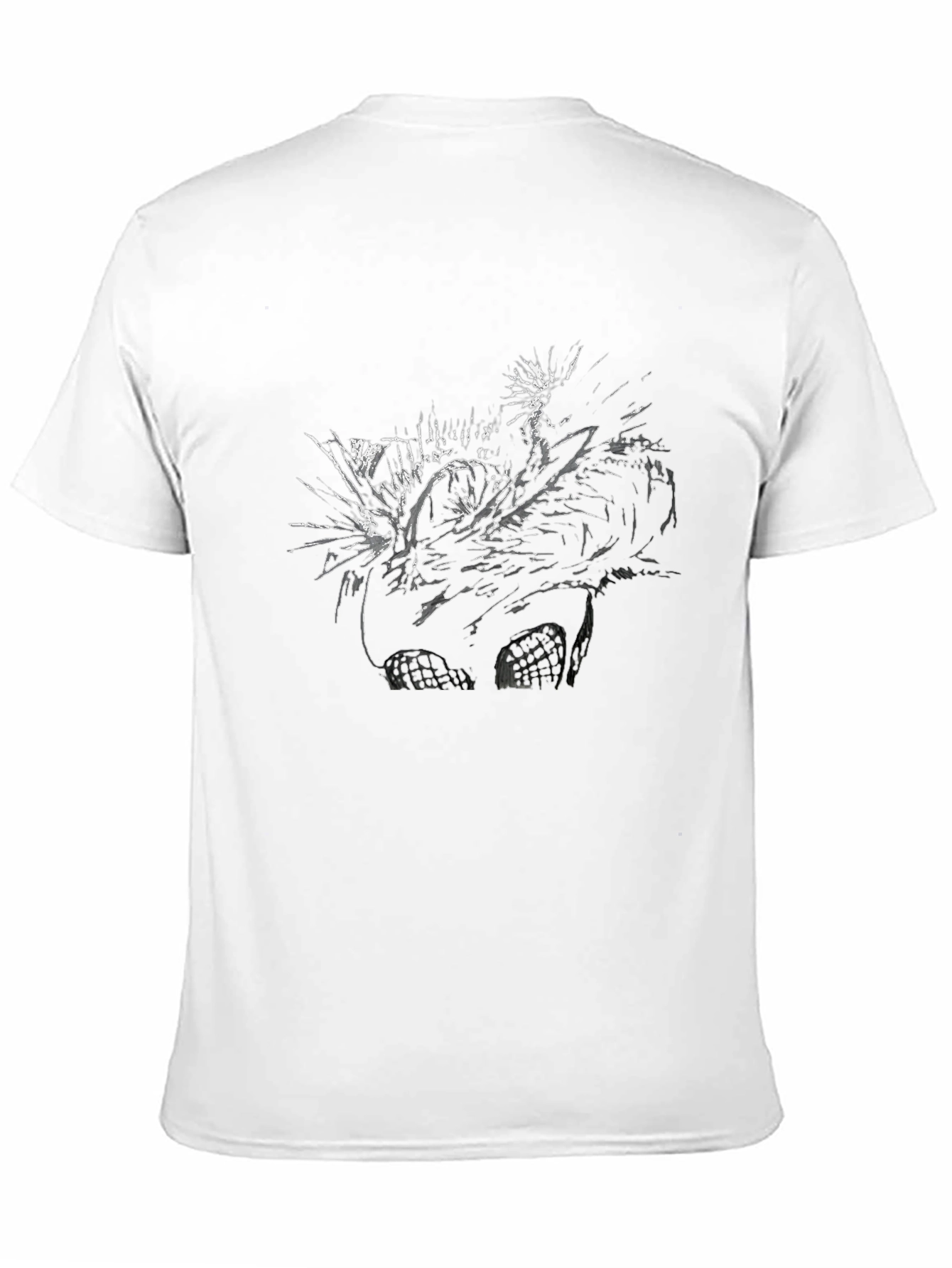 Black Abstract Graphic Print Black T-Shirt view 11