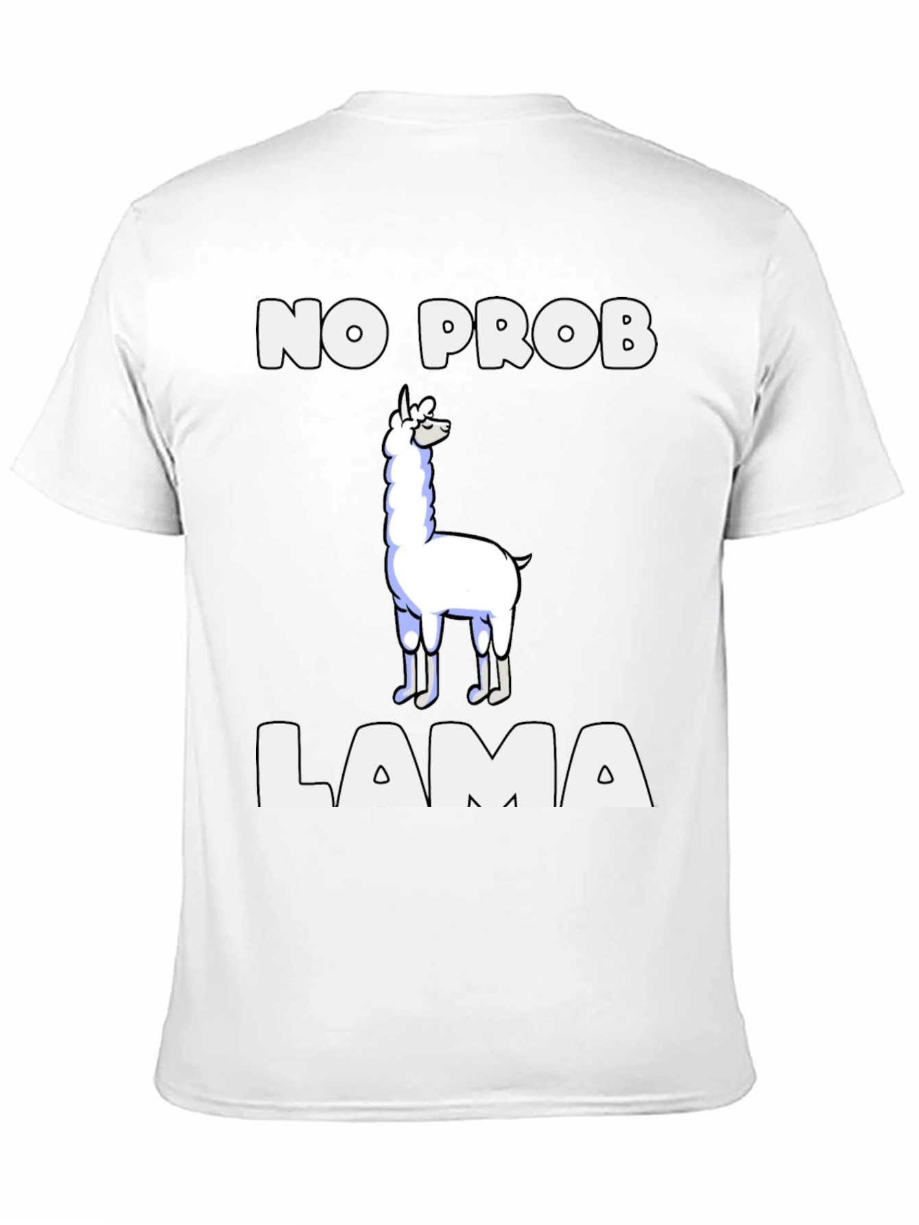 Black No Prob Llama T-Shirt view 11