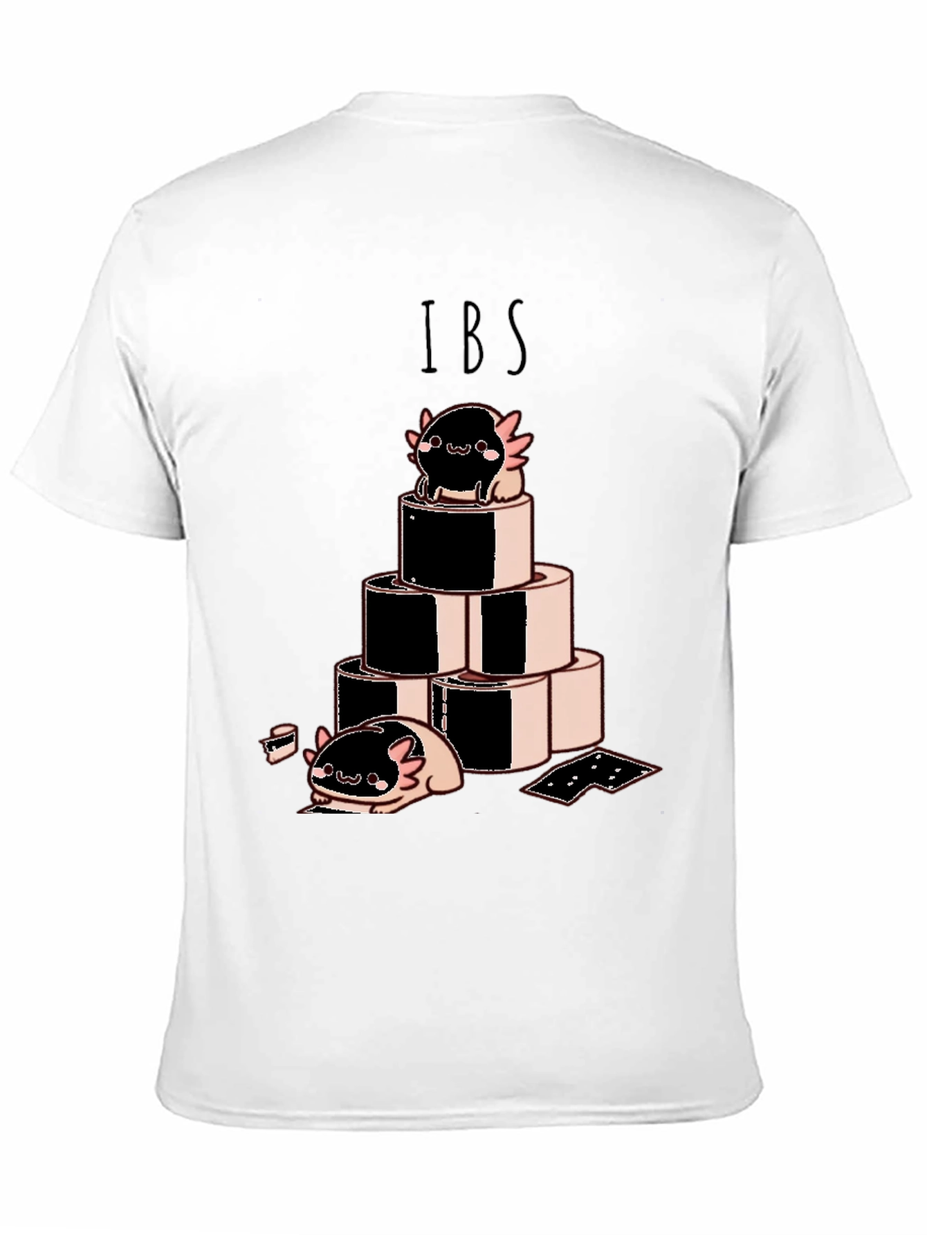 Black IBS Axolotl T-Shirt - Cute & Comfy Tee view 11