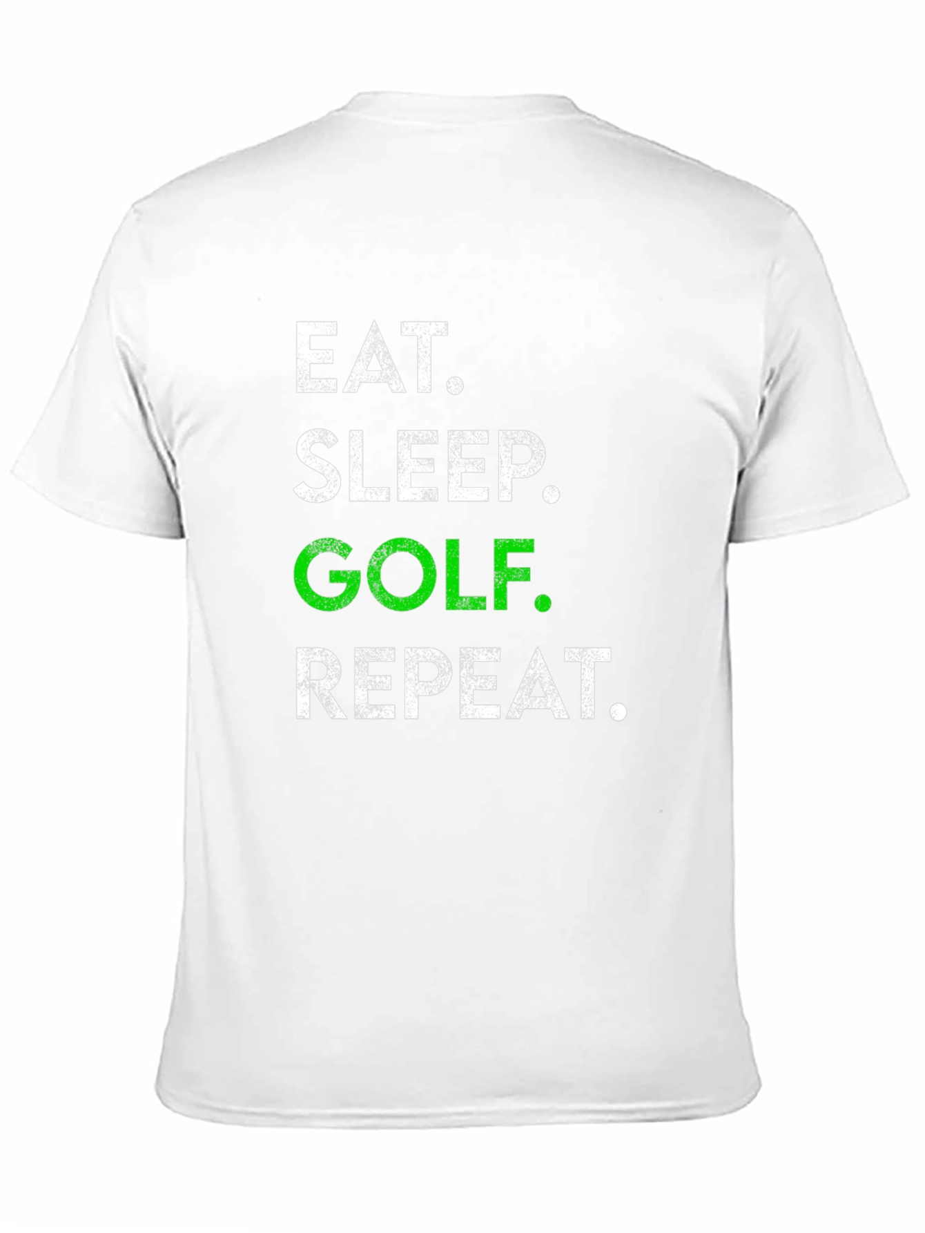 Black Eat Sleep Golf Repeat Graphic Tee - Golf Lover T-Shirt view 11