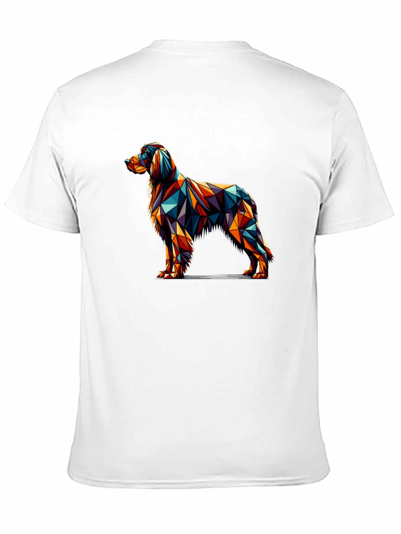 Black Geometric Dog Graphic Tee - Modern Art Shirt view 11