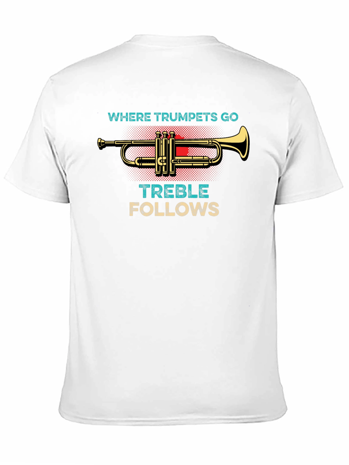 Black Where Trumpets Go Treble Follows Black T-Shirt view 11