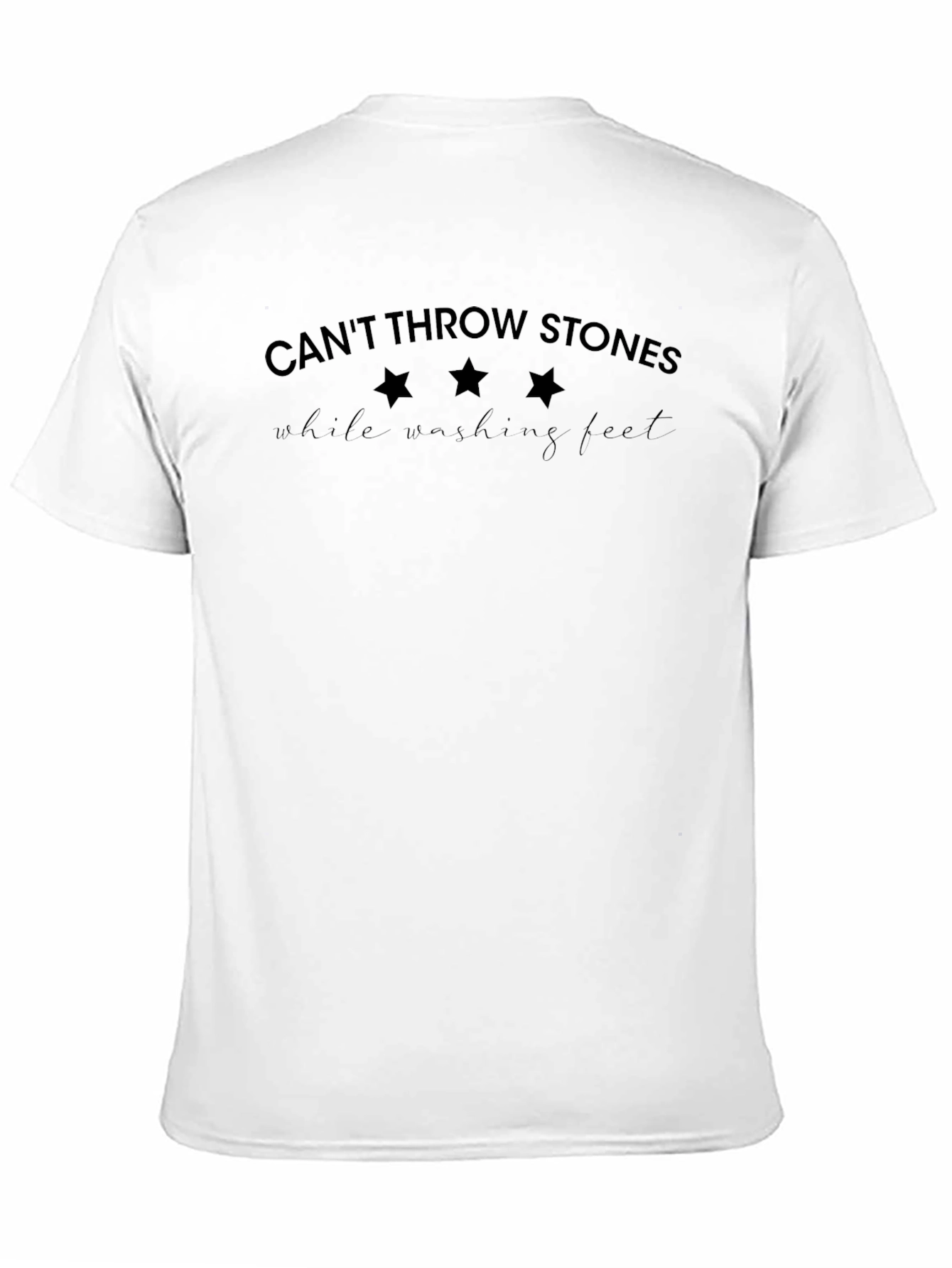 Black Can't Throw Stones Graphic T-Shirt view 11