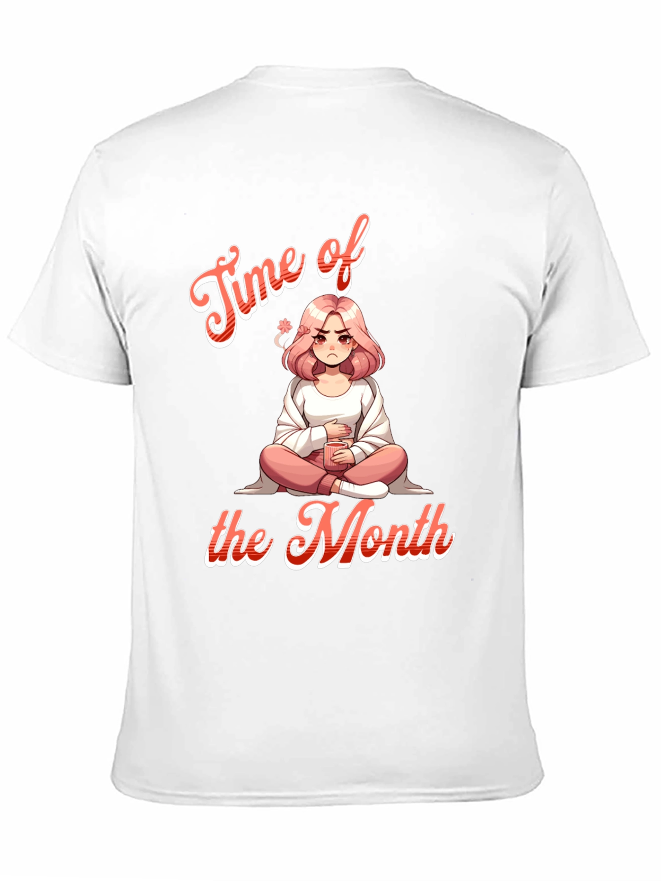 Black Time of the Month Graphic Tee - Funny Period Shirt view 11