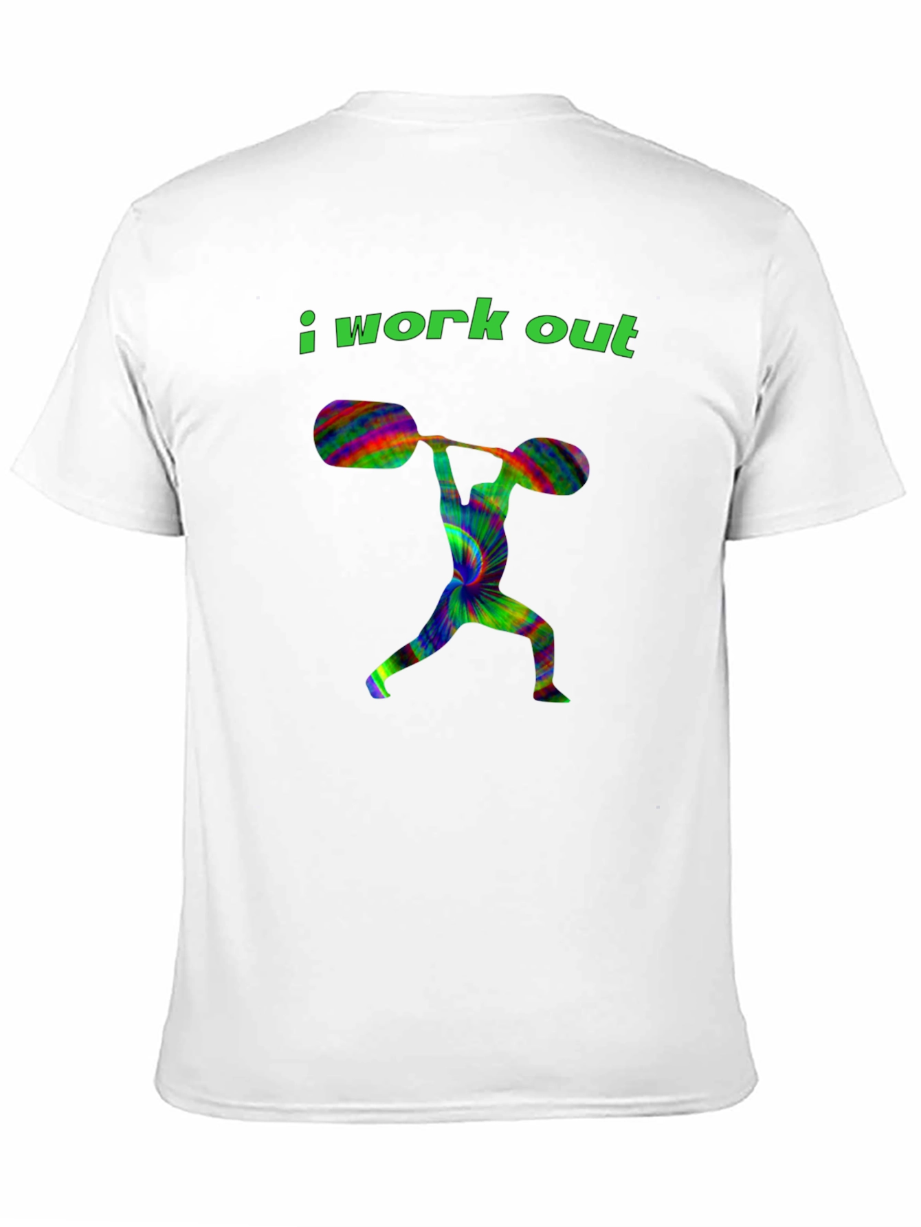 Black I Work Out Graphic T-Shirt - Men's Fitness Apparel view 11