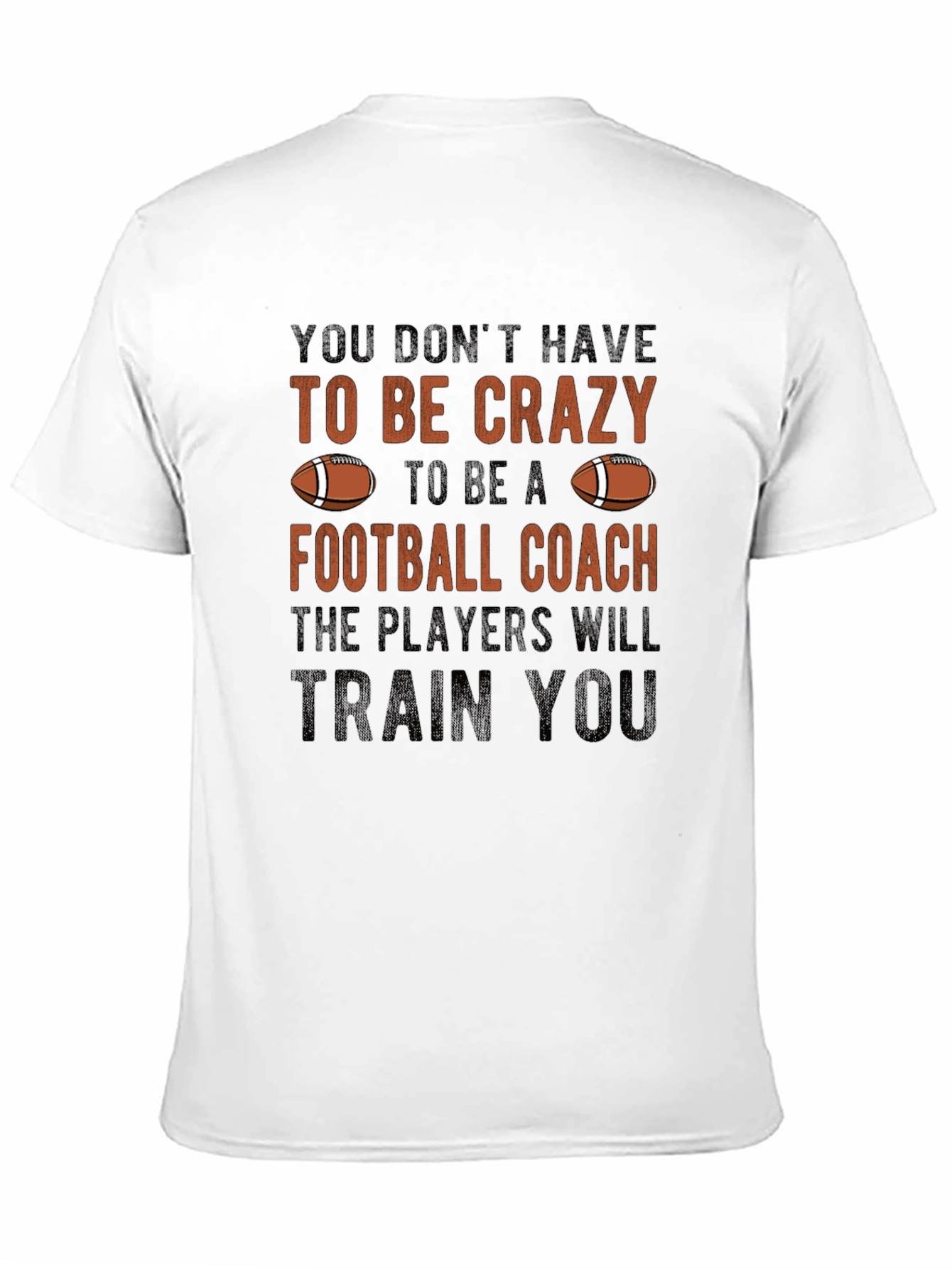 Black Funny Football Coach T-Shirt view 11