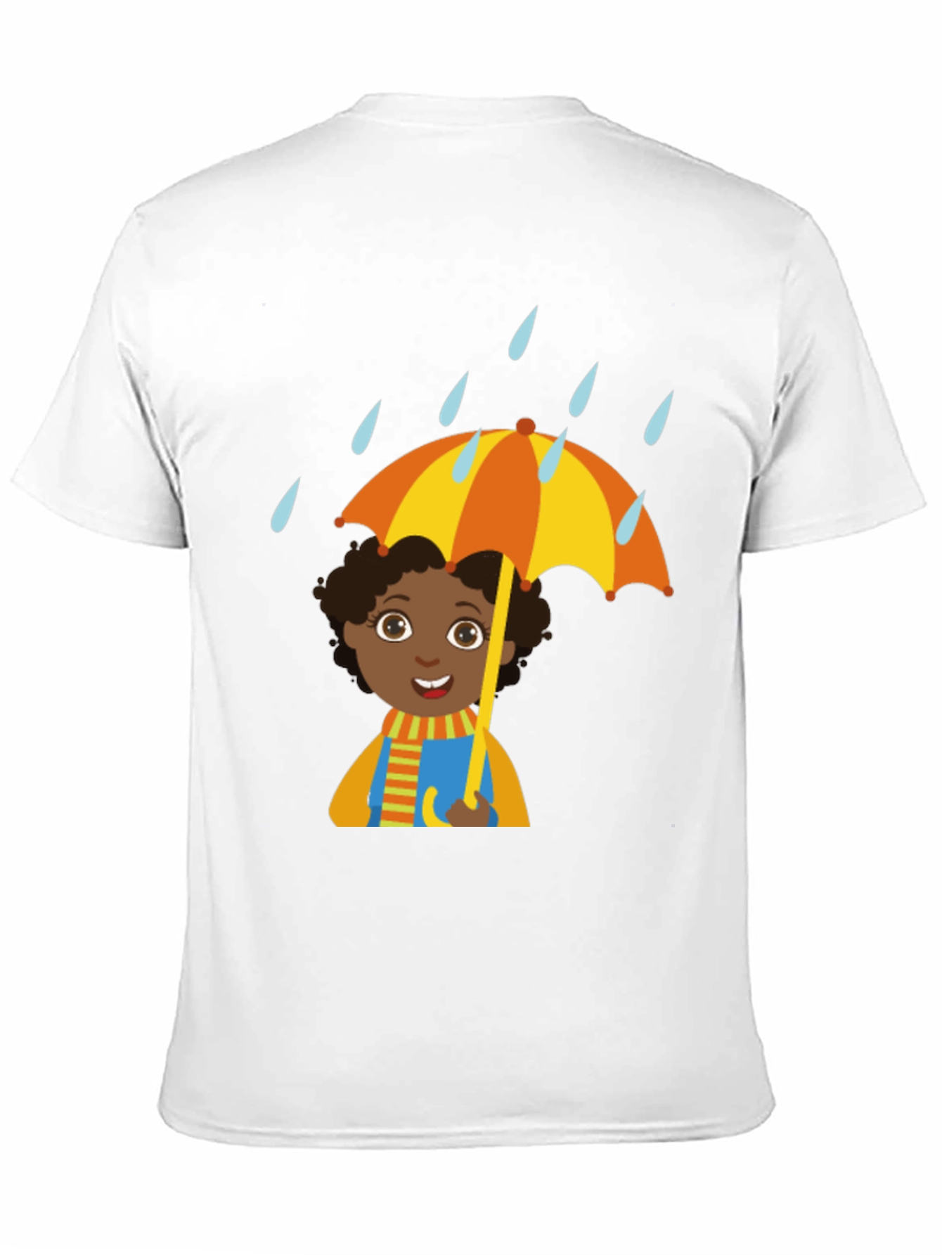 Black Rainy Day Cartoon T-Shirt view 11