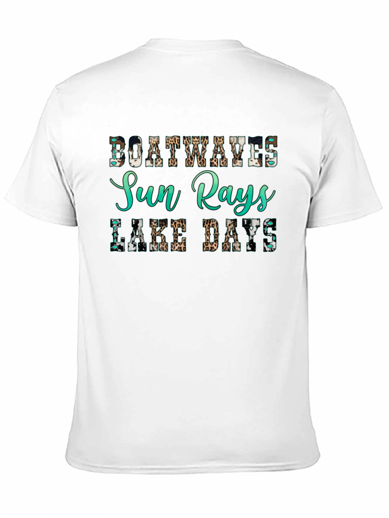 Black Boat Waves Sun Rays Lake Days Graphic Tee view 11