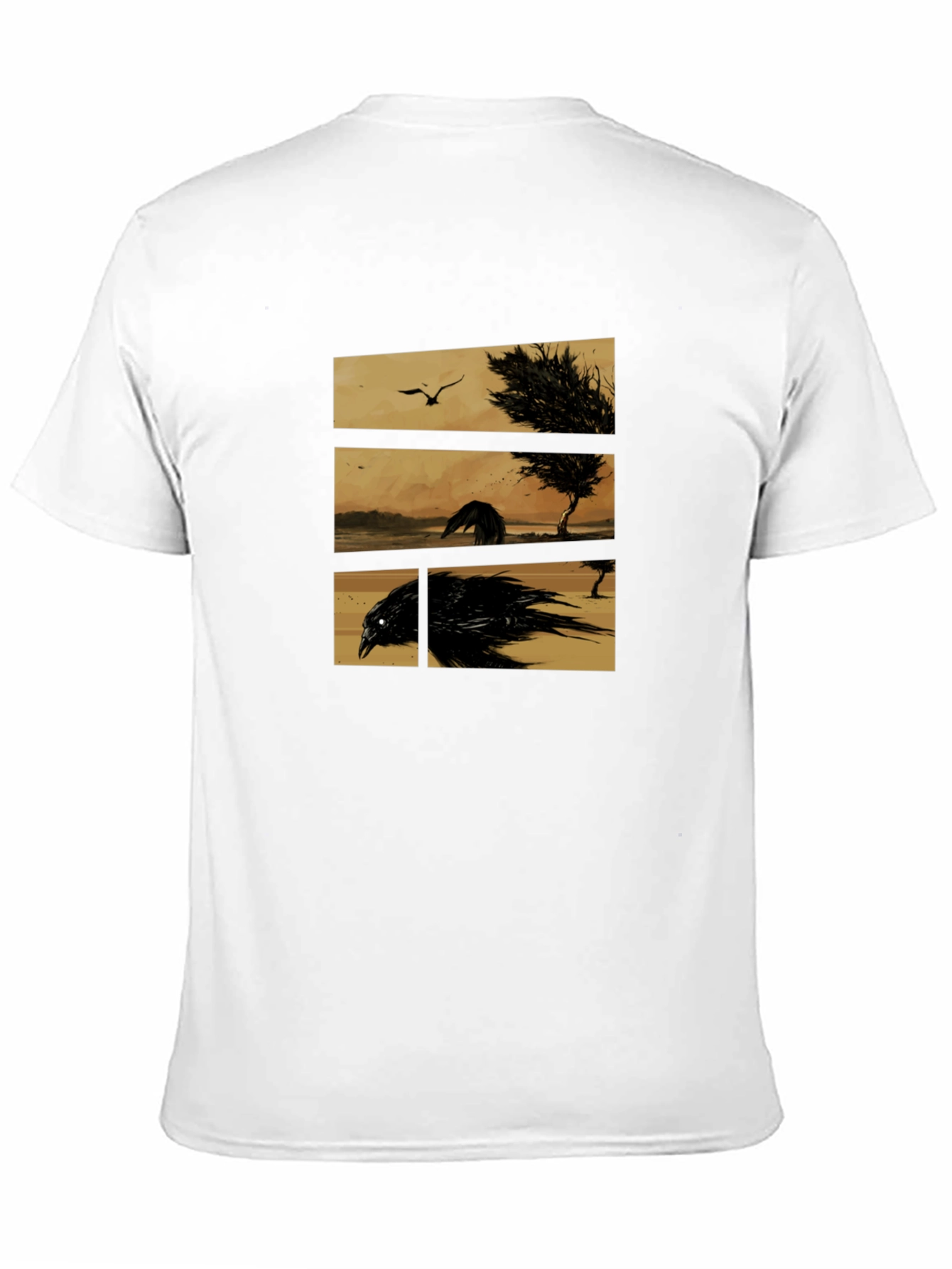 Black Raven Graphic T-Shirt - Unique Artistic Design view 11