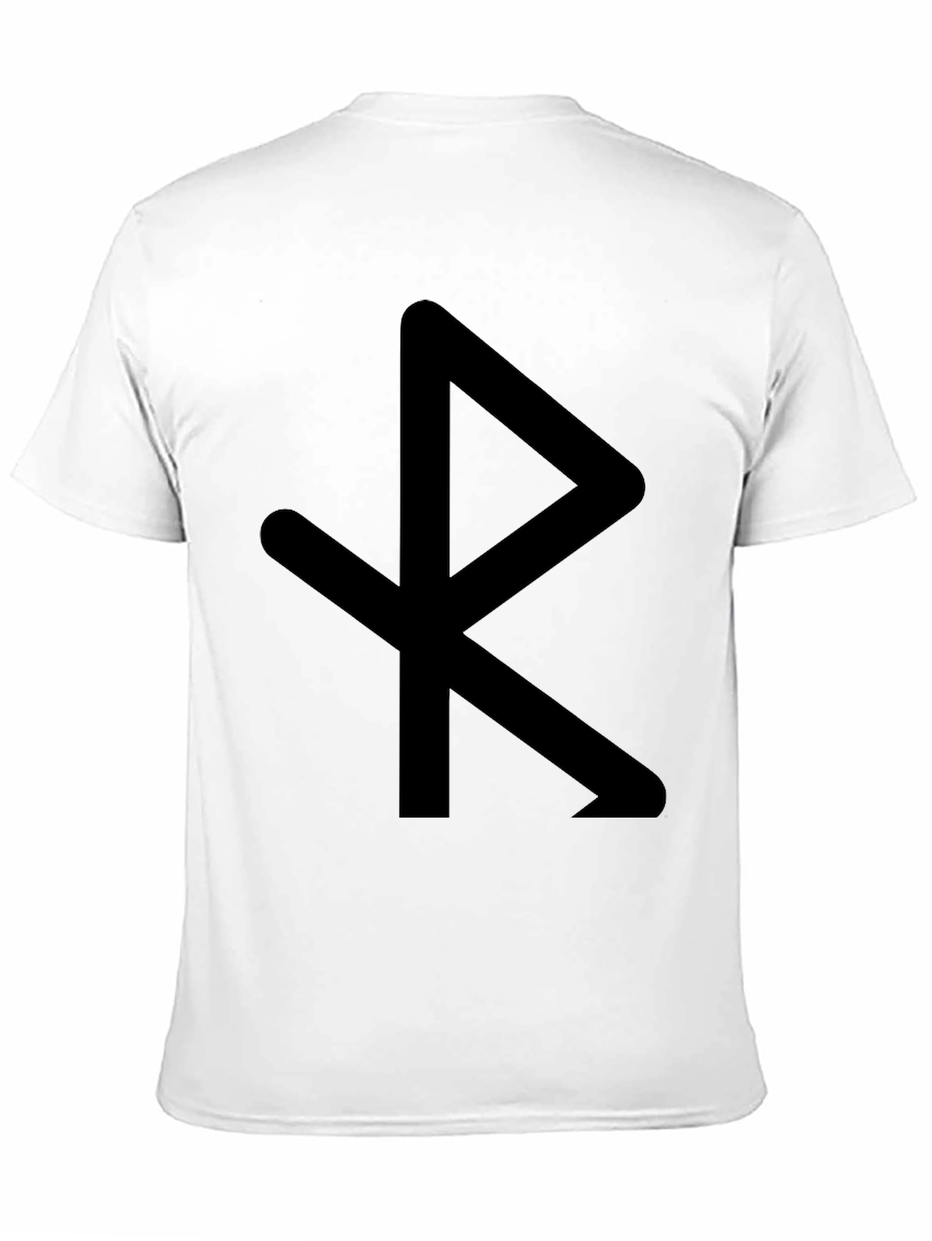 Black Black Rune Symbol T-Shirt | Viking Aesthetic Tee view 11