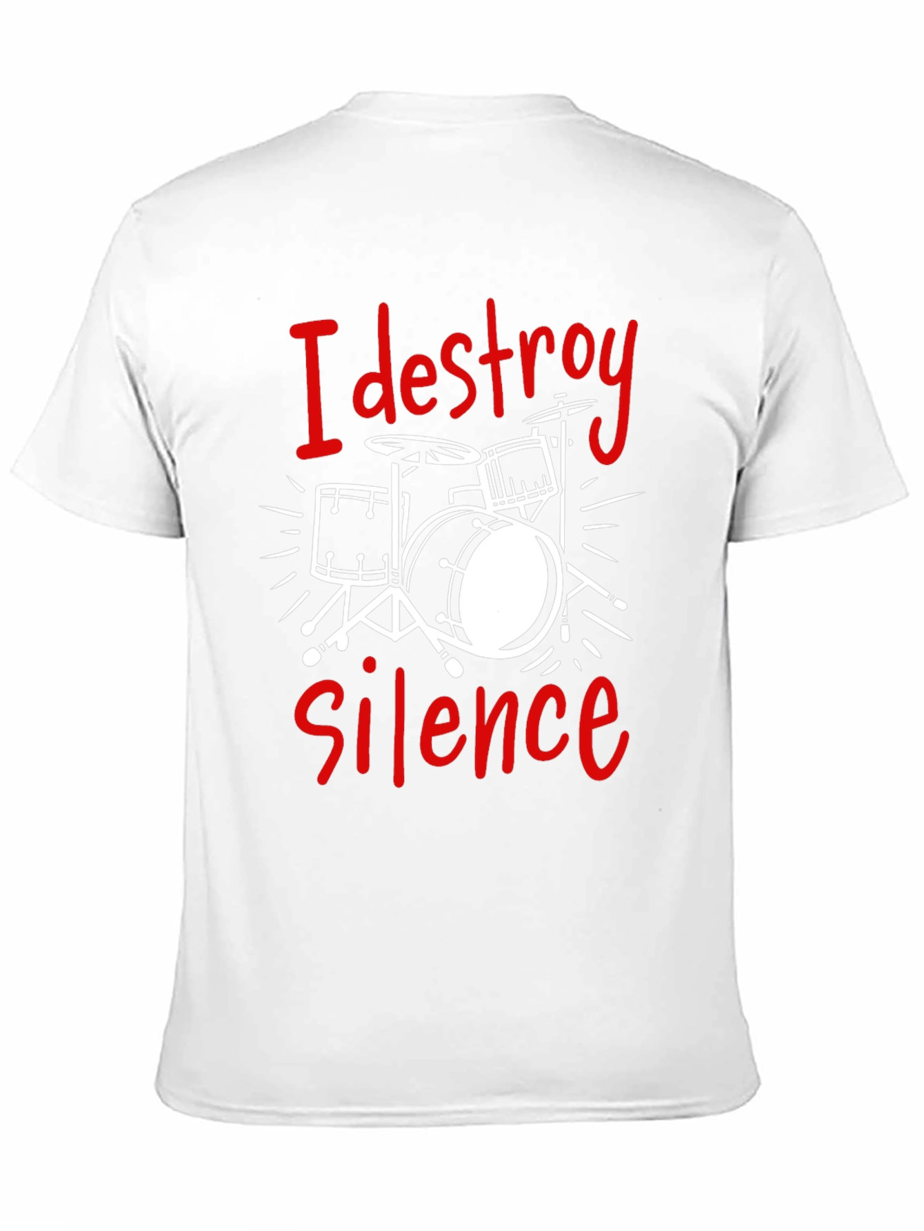 Black I Destroy Silence Drummer Tee view 11