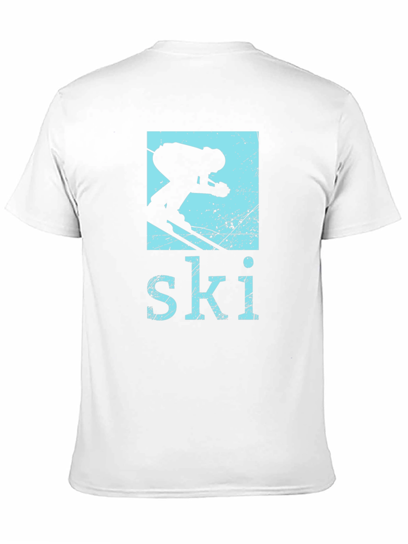 Black Retro Ski T-Shirt - Vintage Skiing Design view 11