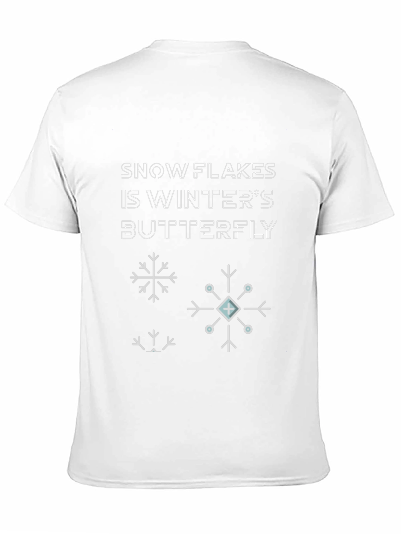 Black Snowflake Winter Butterfly Graphic Tee view 11