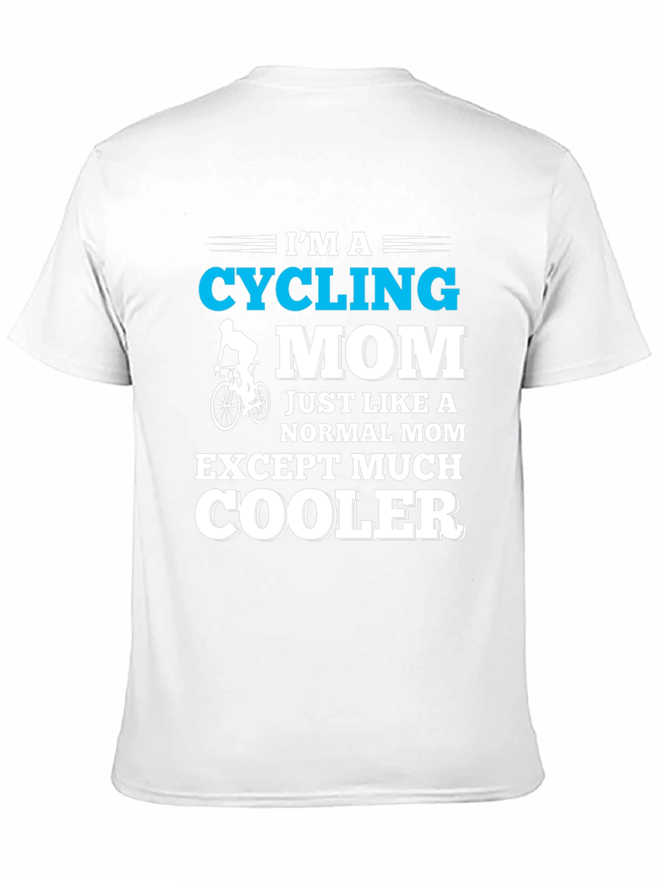 Black Cycling Mom Graphic T-Shirt - Cool Mother's Day Gift view 11