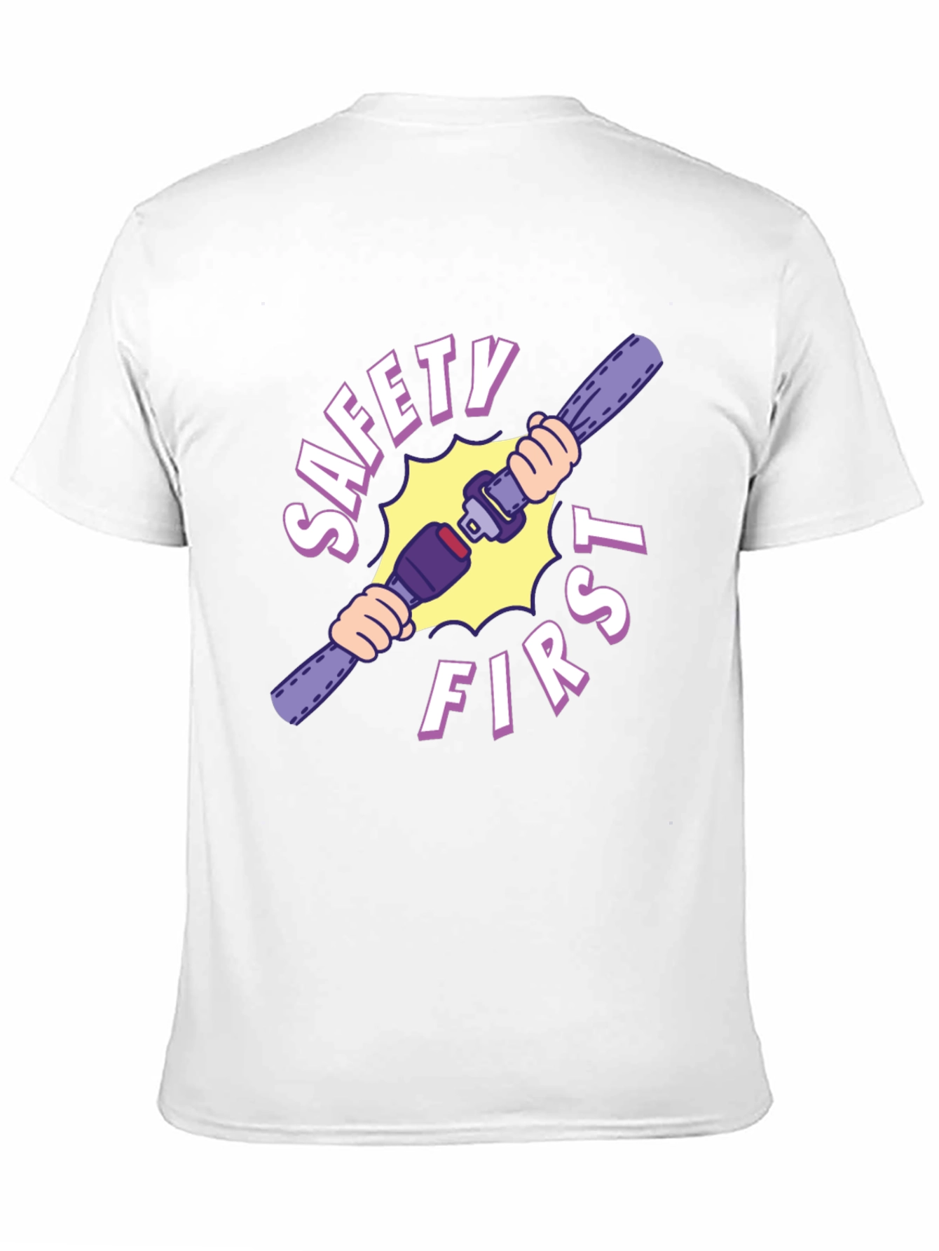 Black Safety First Graphic Tee - Black Unisex T-Shirt view 11