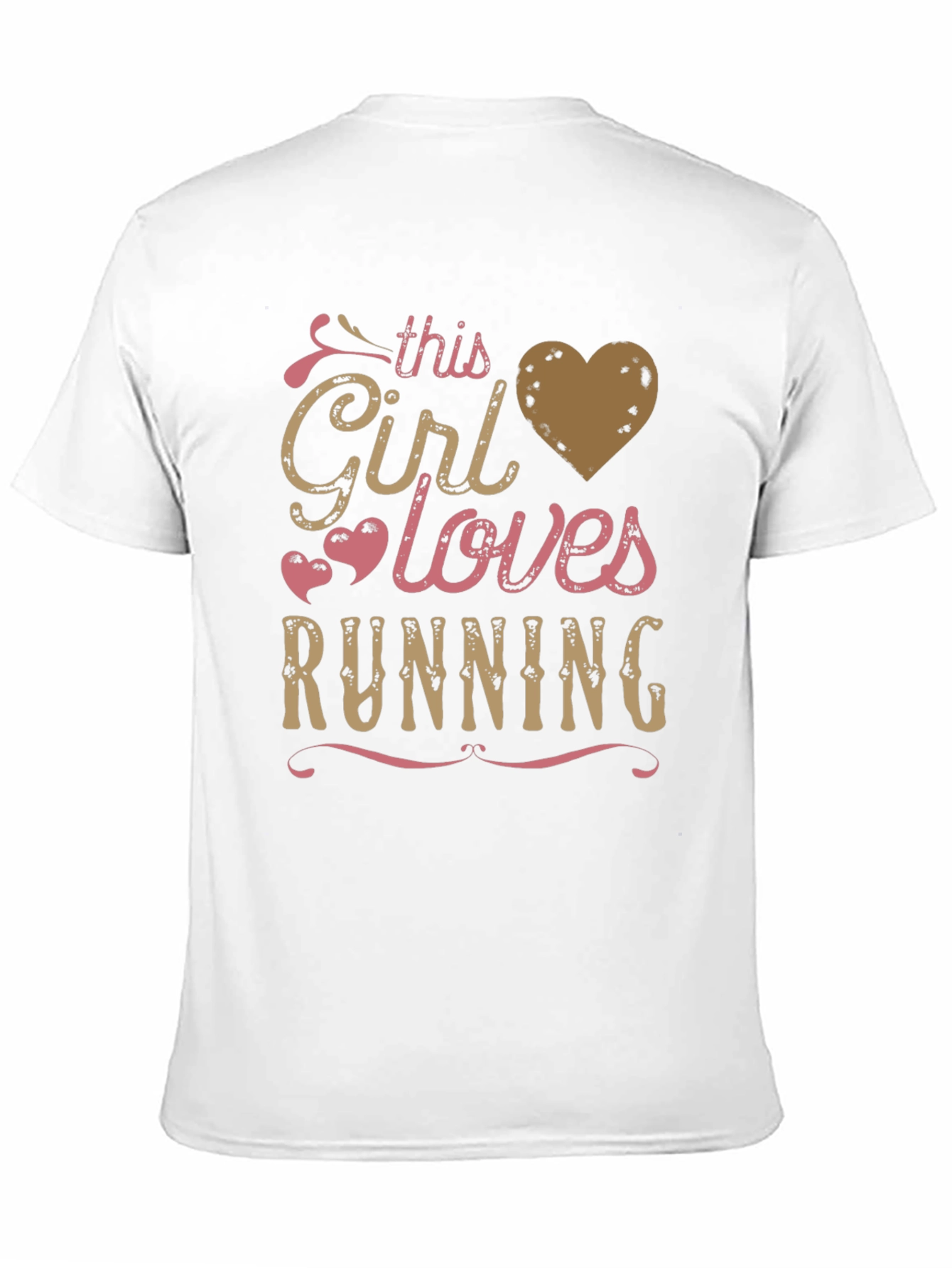 Black This Girl Loves Running - Graphic T-Shirt view 11