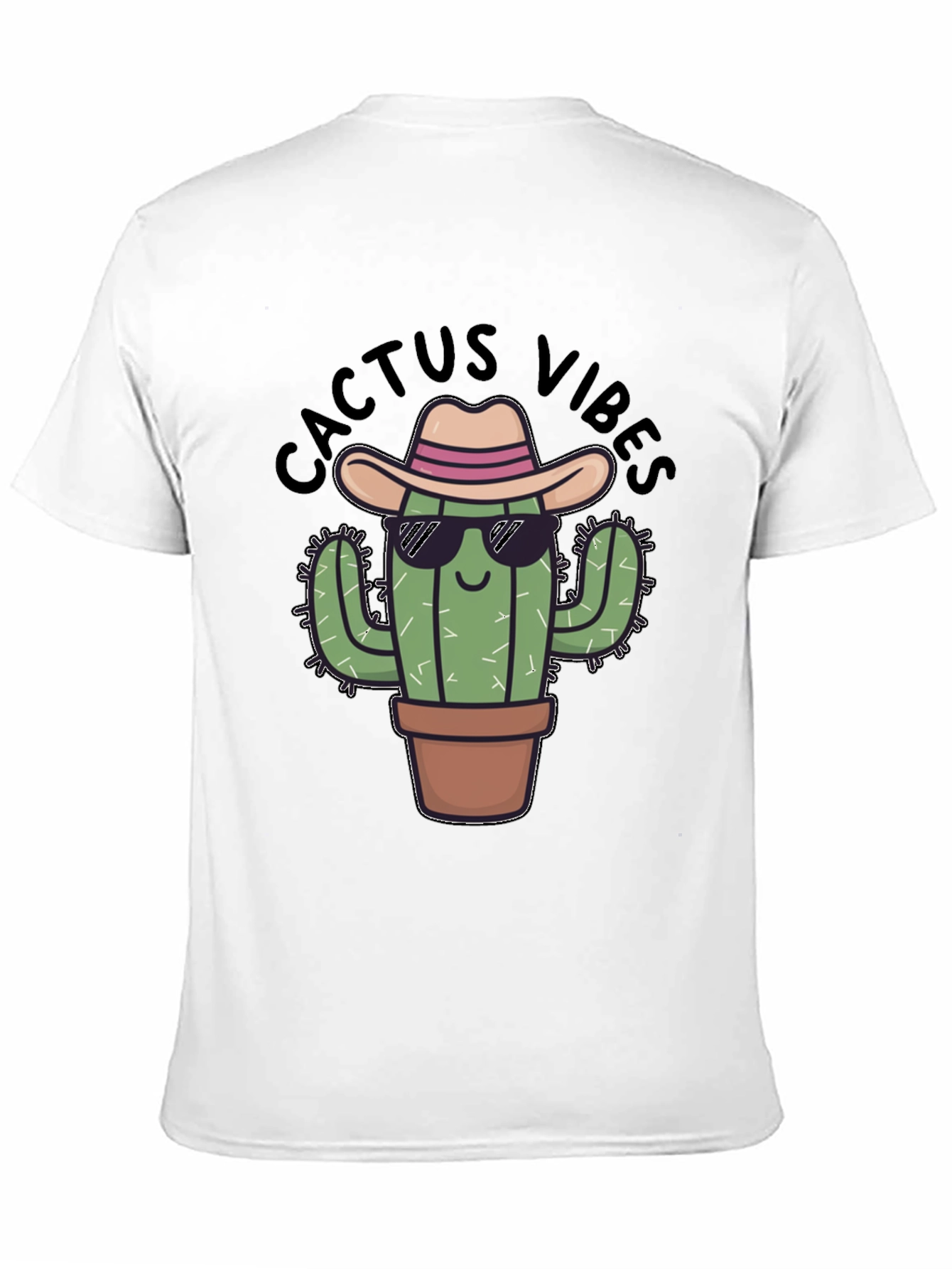 Black Cactus Vibes Tee: Cool Desert Humor view 11