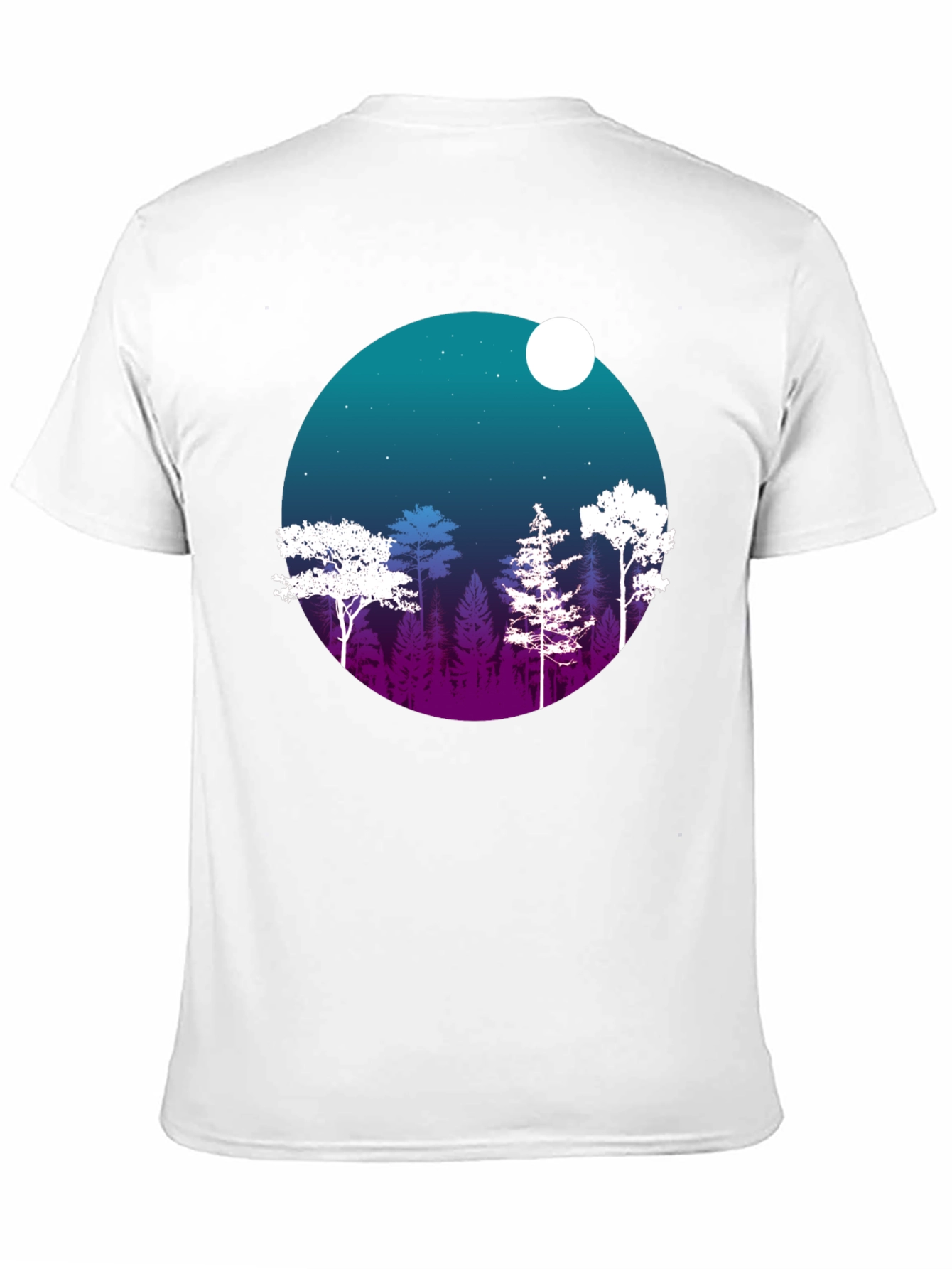 Black Night Forest Graphic Tee view 11