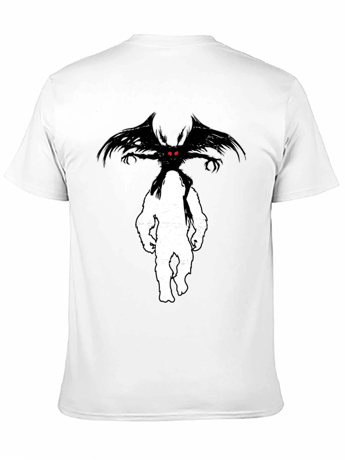 Mothman Bigfoot Graphic Tee - Cryptid Humor - 11