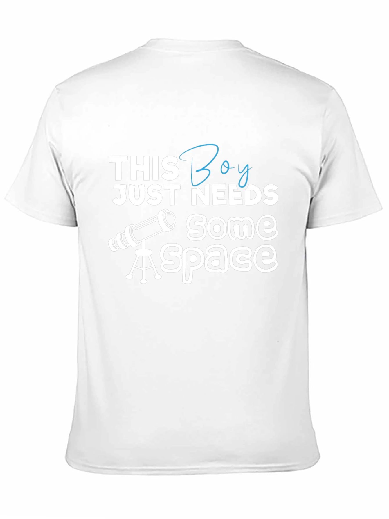 Black Space Lover T-Shirt - "This Boy Needs Some Space" view 11